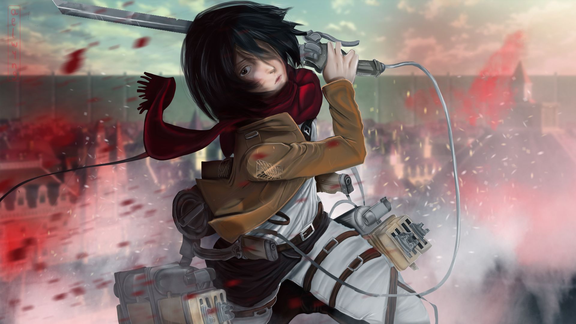 Descarga gratuita de fondo de pantalla para móvil de Animado, Mikasa Ackerman, Ataque A Los Titanes.
