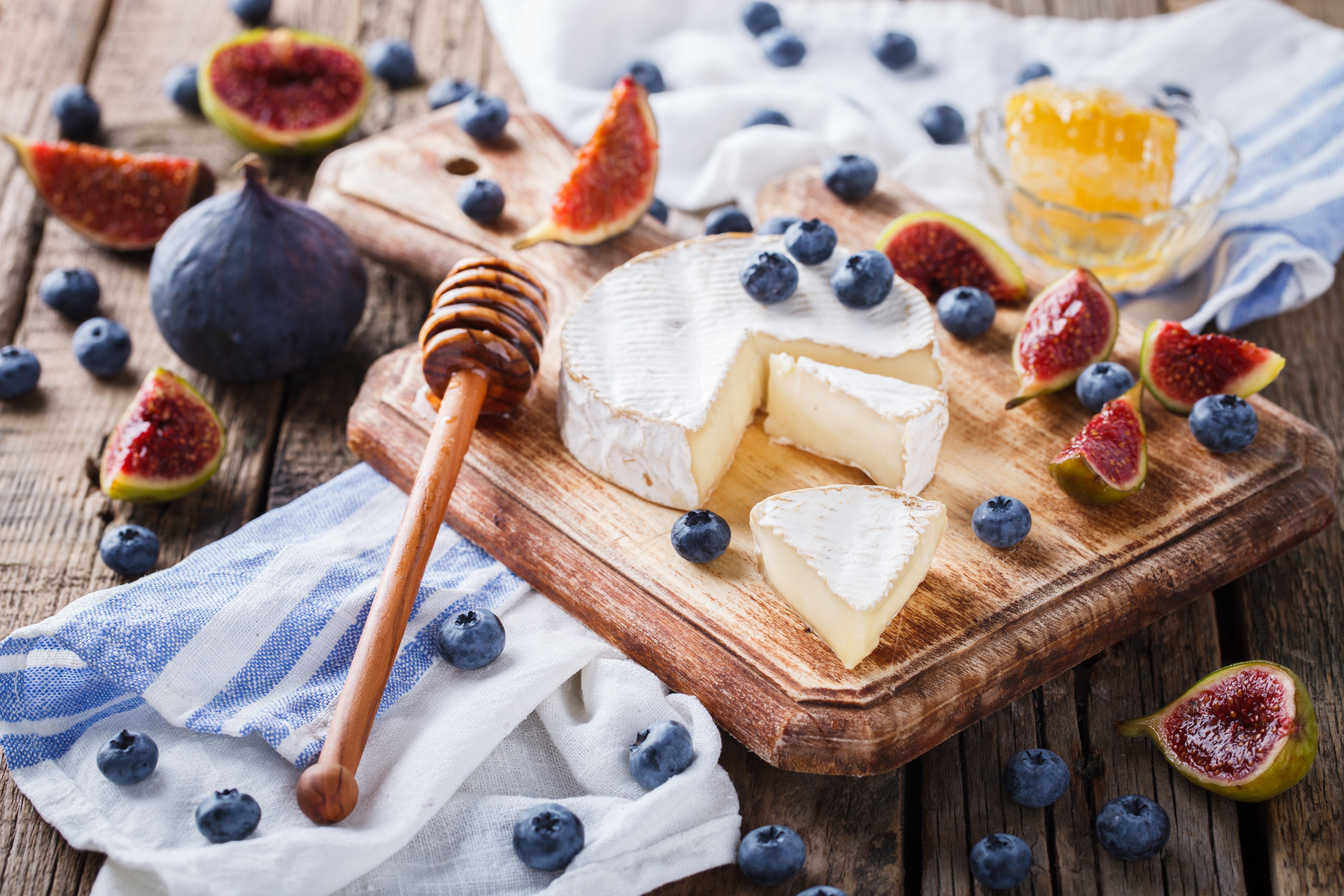 food, still life, berry, blueberry, cheese, fig, fruit