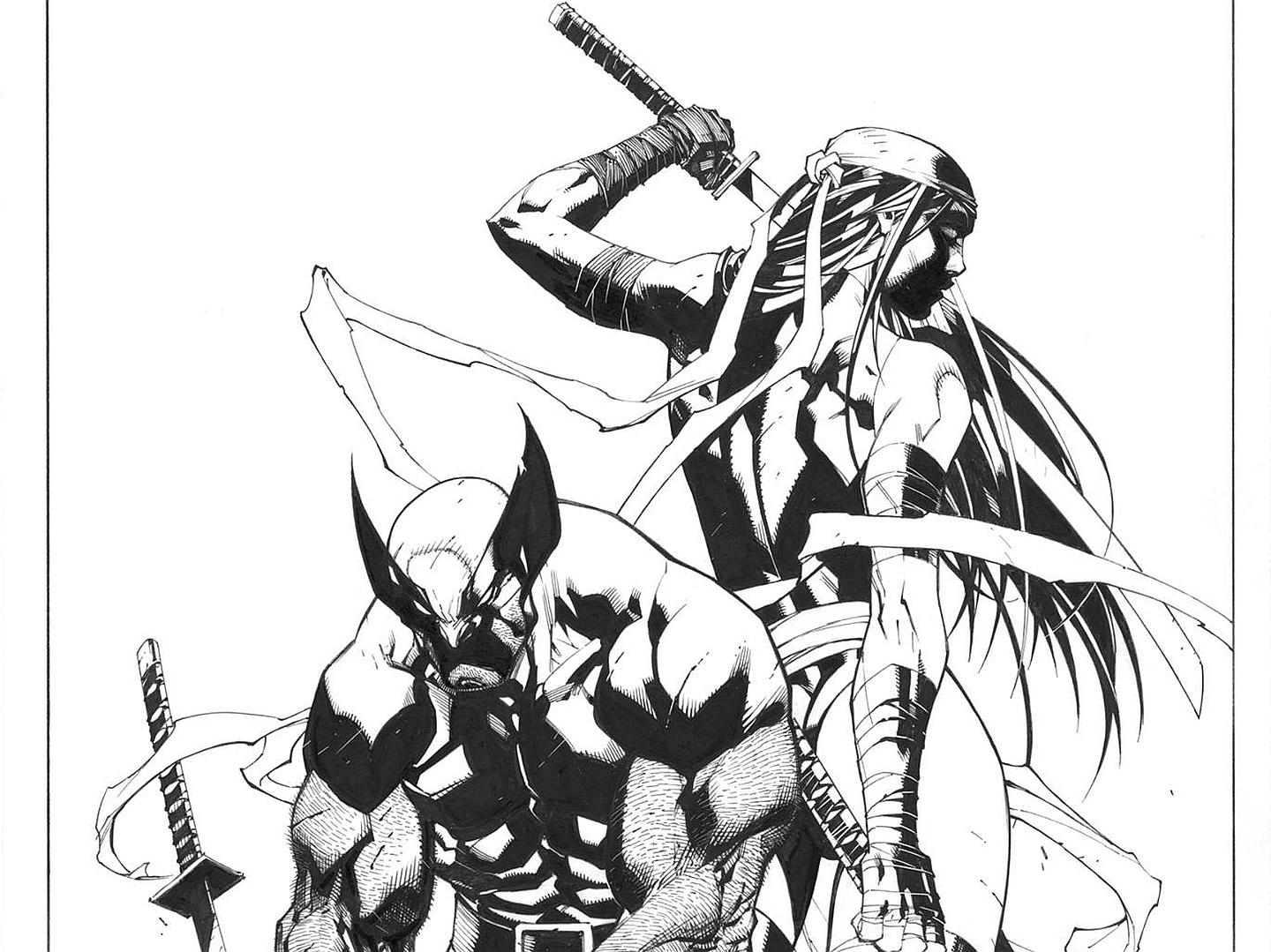 Descarga gratis la imagen X Men, Historietas, Elektra (Marvel Comics), Lobezno Inmortal en el escritorio de tu PC