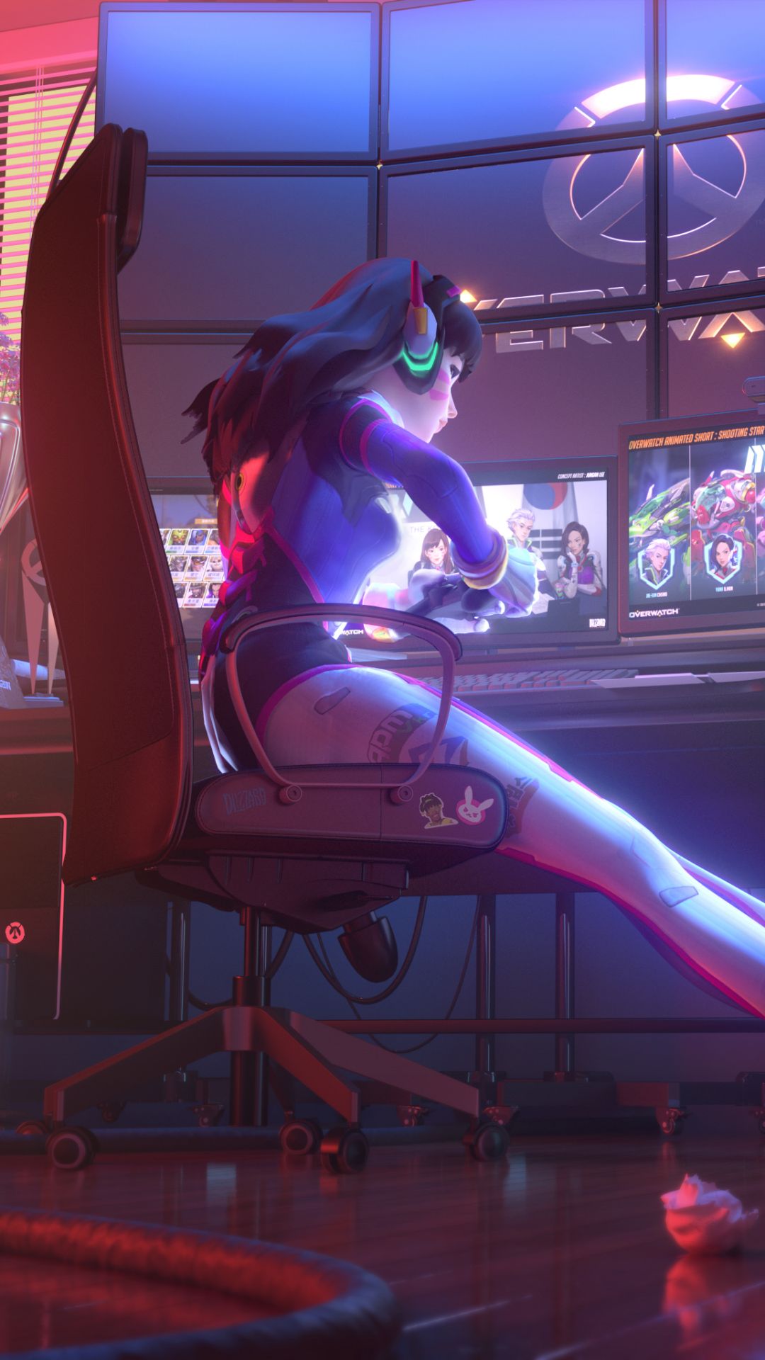 Descarga gratuita de fondo de pantalla para móvil de Overwatch, Videojuego, D Va (Supervisión).