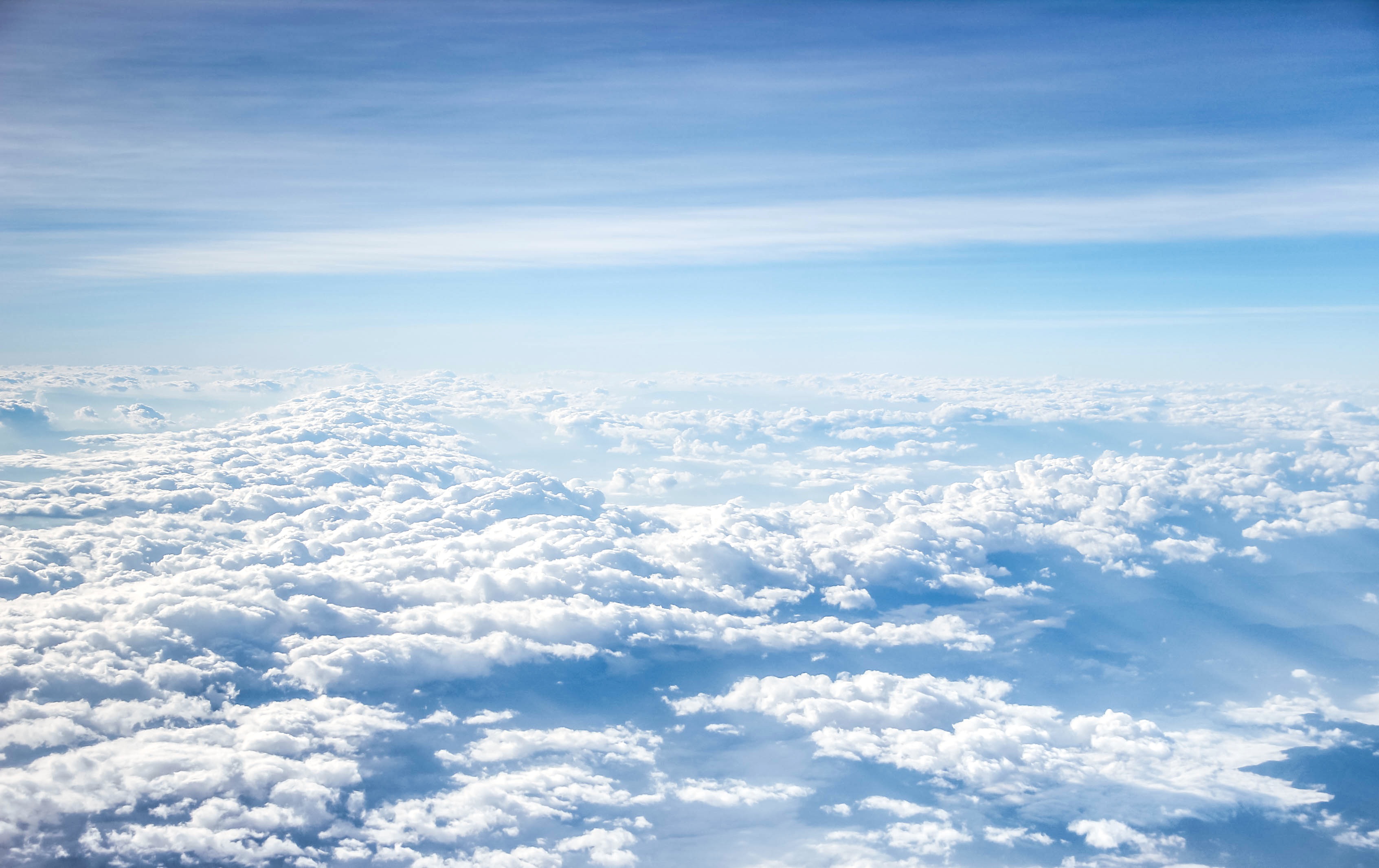 PCデスクトップに地平線, 地球, 空, クラウド, 空中画像を無料でダウンロード