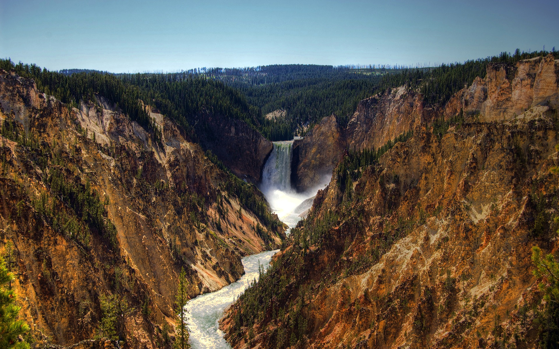 Laden Sie Yellowstone Fälle HD-Desktop-Hintergründe herunter
