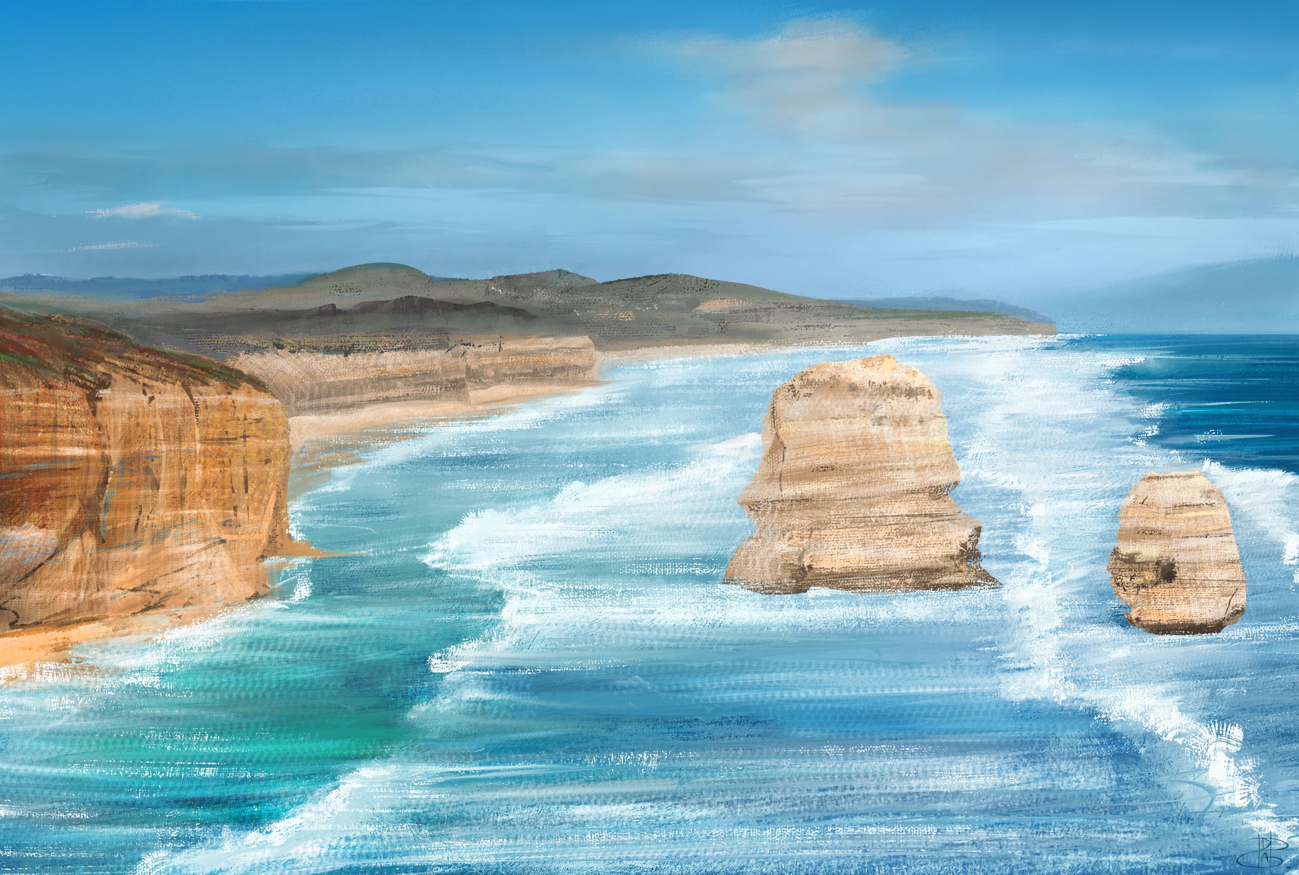 Download mobile wallpaper Landscape, Coast, Artistic for free.
