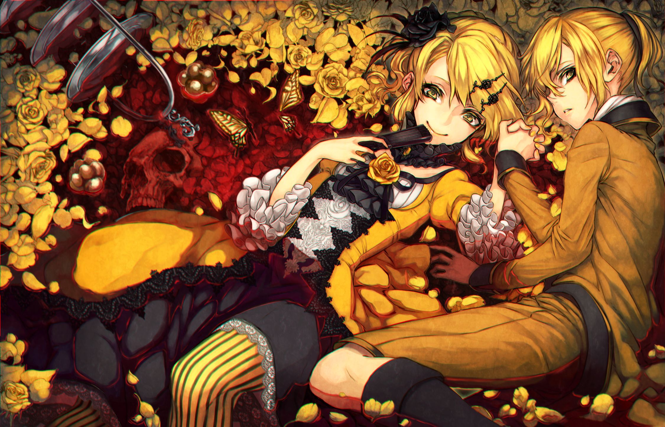 Baixar papel de parede para celular de Anime, Vocaloid, Rin Kagamine, Len Kagamine gratuito.