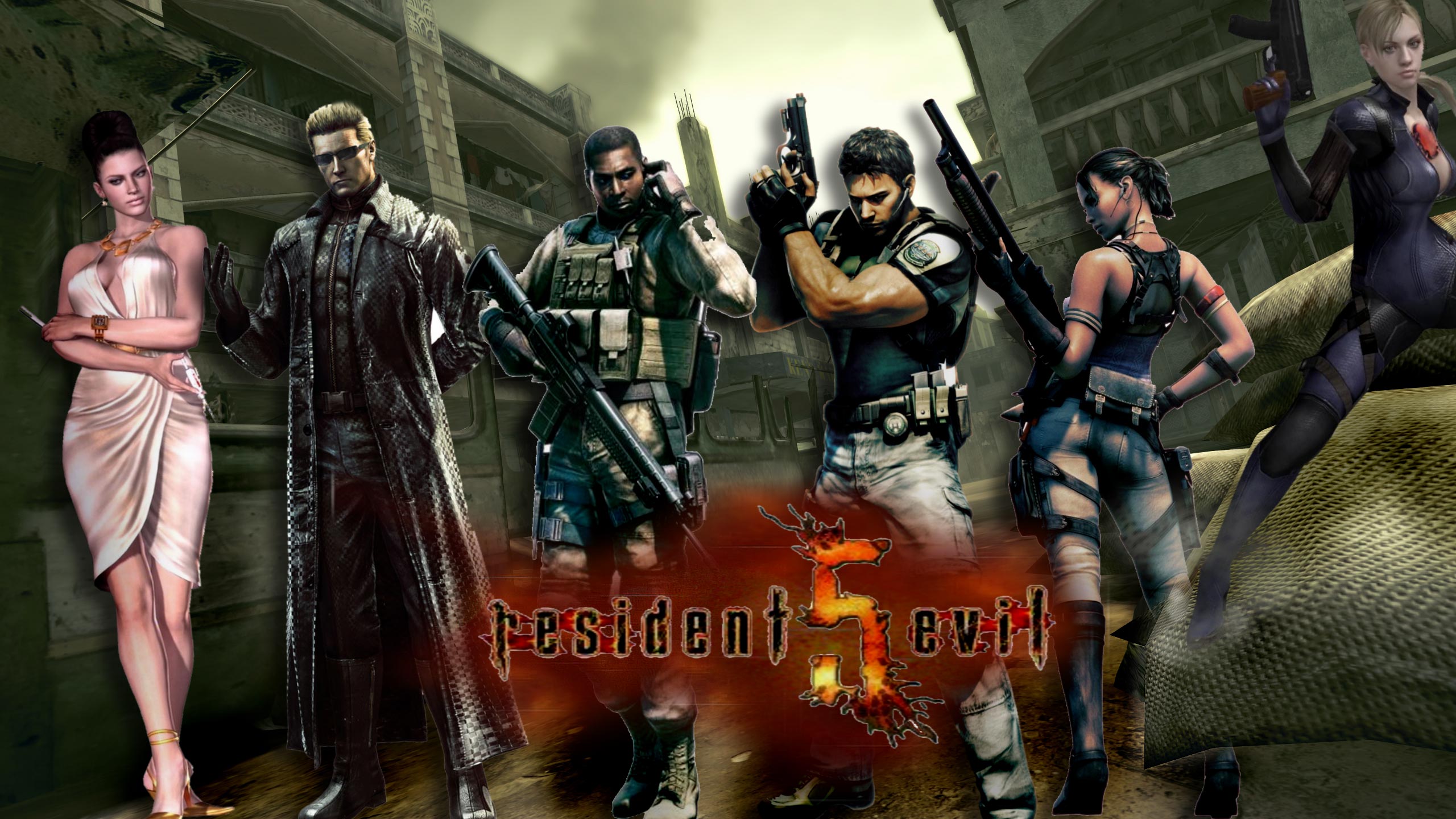 video game, resident evil 5, gun, warrior, resident evil