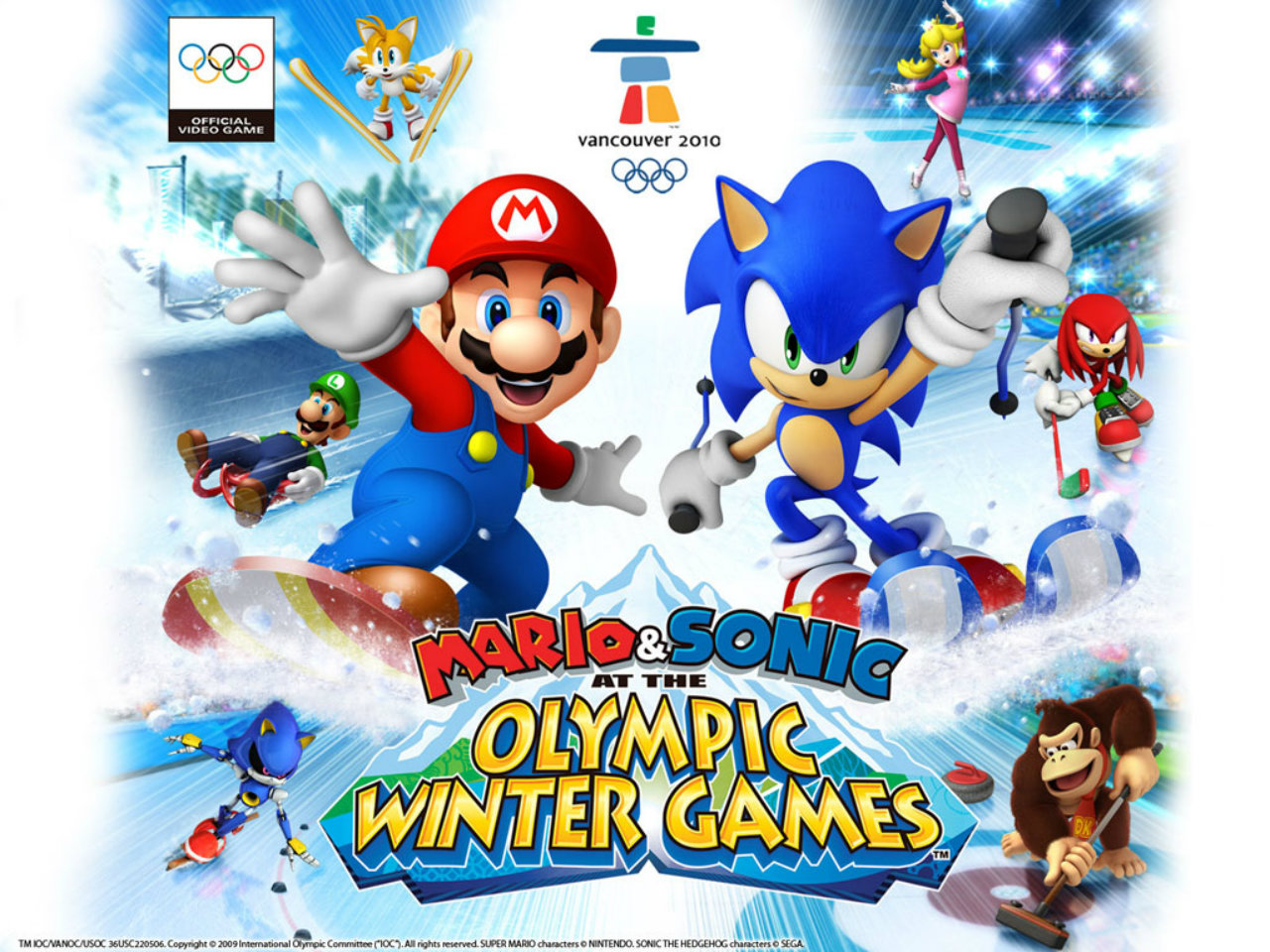 1497203 скачать обои видеоигры, марио и соник на зимних олимпийских играх - заставки и картинки бесплатно