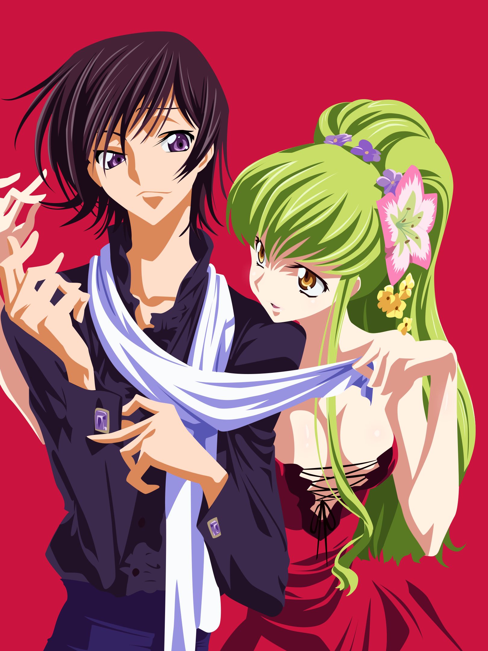 Baixar papel de parede para celular de Anime, Lelouch Lamperouge, Código Geass, C C (Código Geass) gratuito.