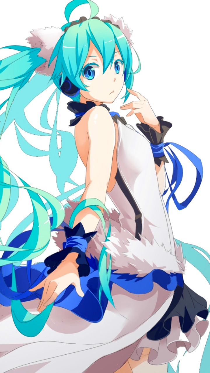 Descarga gratuita de fondo de pantalla para móvil de Vocaloid, Cara, Animado, Pelo Azul, Hatsune Miku, Ojos Aguamarina.