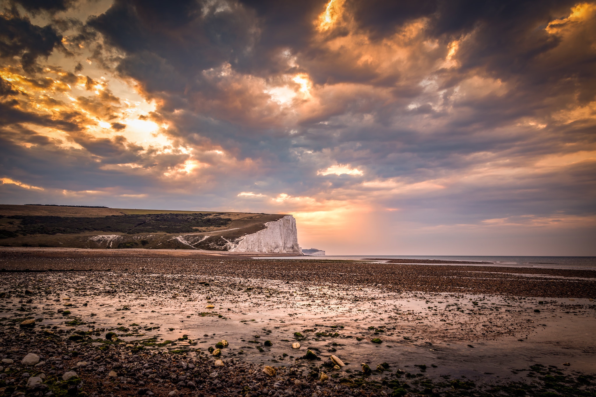Free download wallpaper Nature, Beach, Horizon, Earth, Cliff, England on your PC desktop