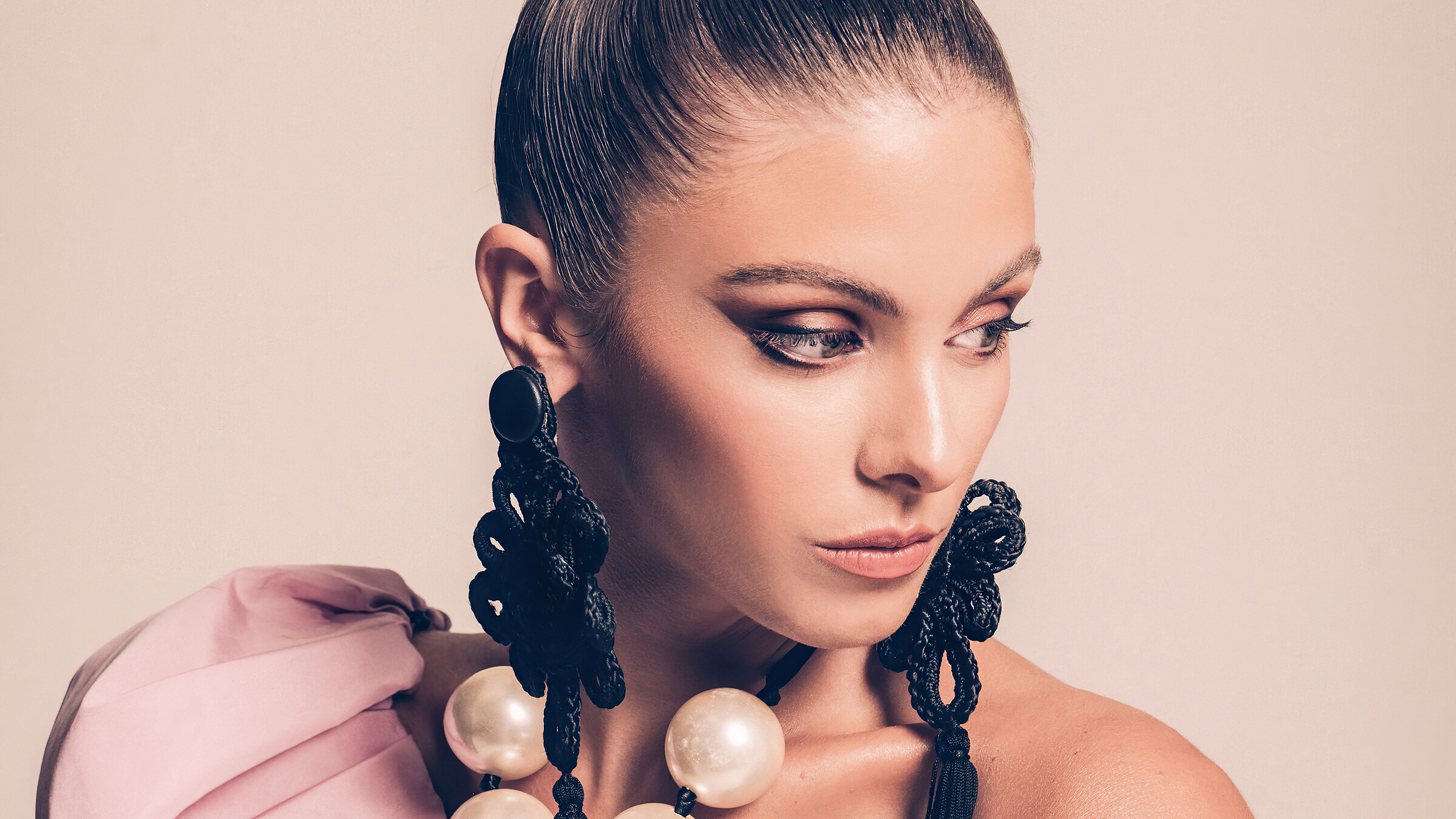 Download mobile wallpaper Face, Model, Women, Earrings, American, Carmella Rose for free.