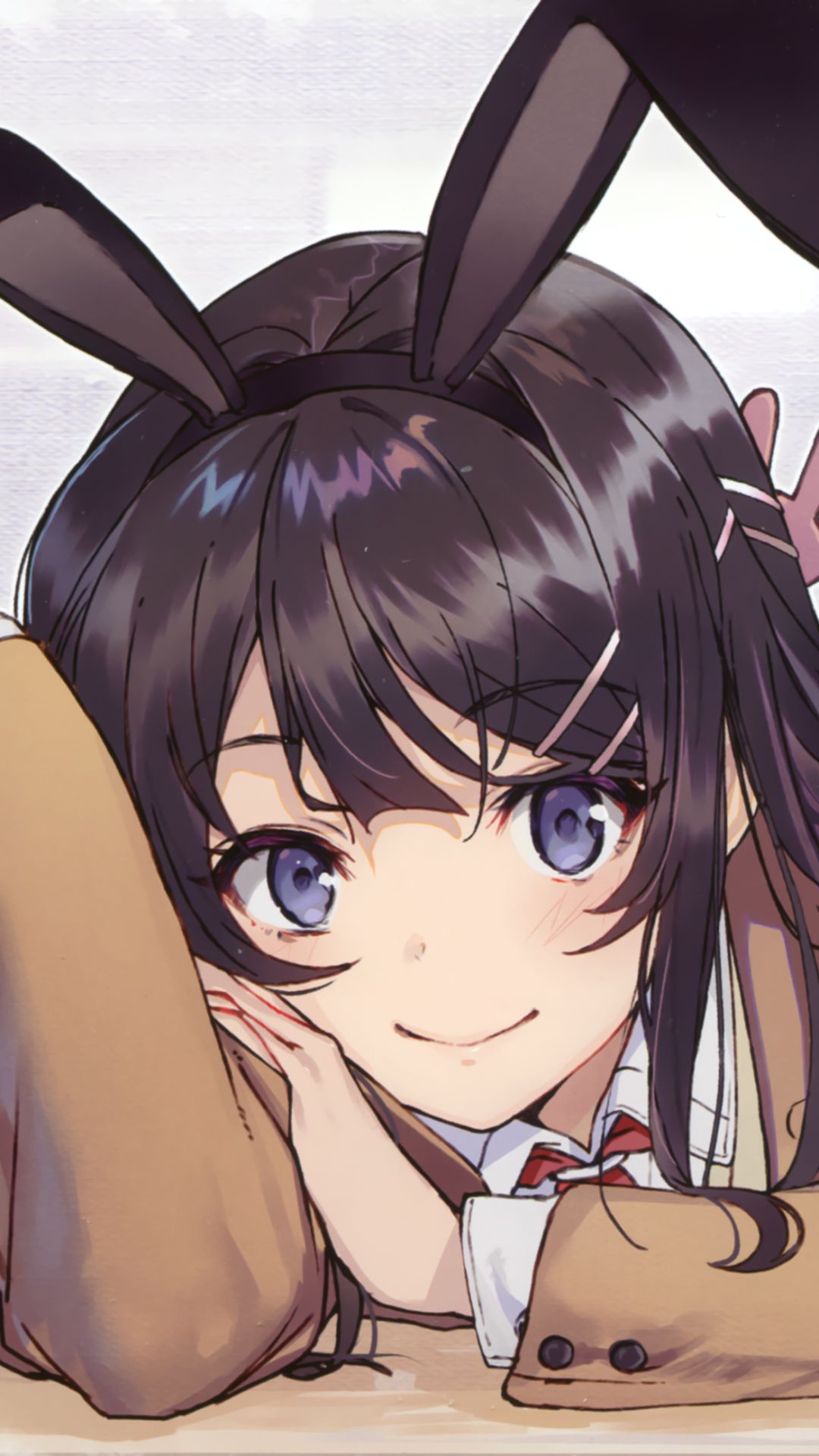 Download mobile wallpaper Anime, Blue Eyes, Animal Ears, Mai Sakurajima, Rascal Does Not Dream Of Bunny Girl Senpai for free.