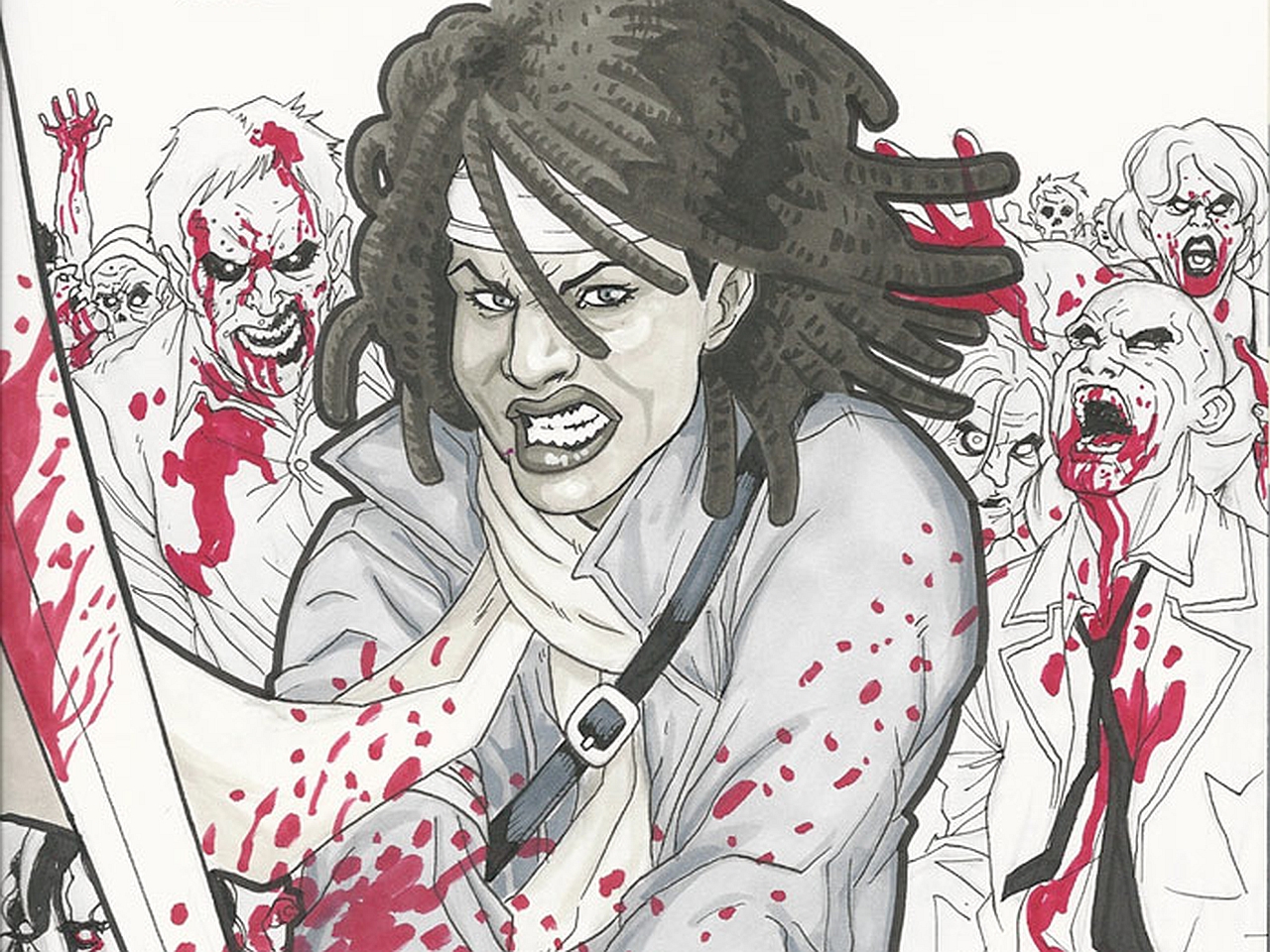 Handy-Wallpaper Comics, The Walking Dead kostenlos herunterladen.