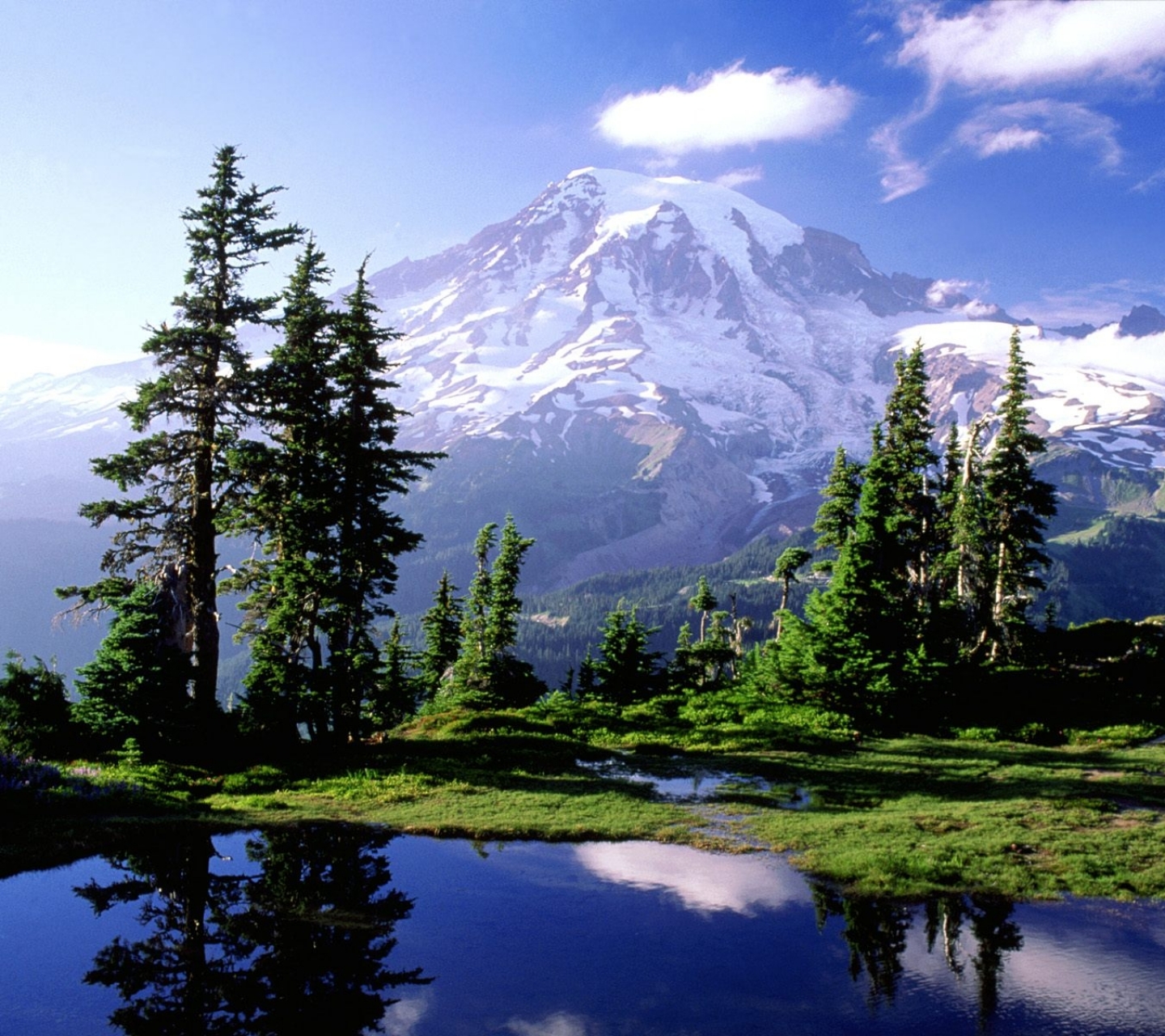 Laden Sie das Landschaft, Berg, See, Baum, Gebirge, Erde/natur, Spiegelung, Betrachtung-Bild kostenlos auf Ihren PC-Desktop herunter