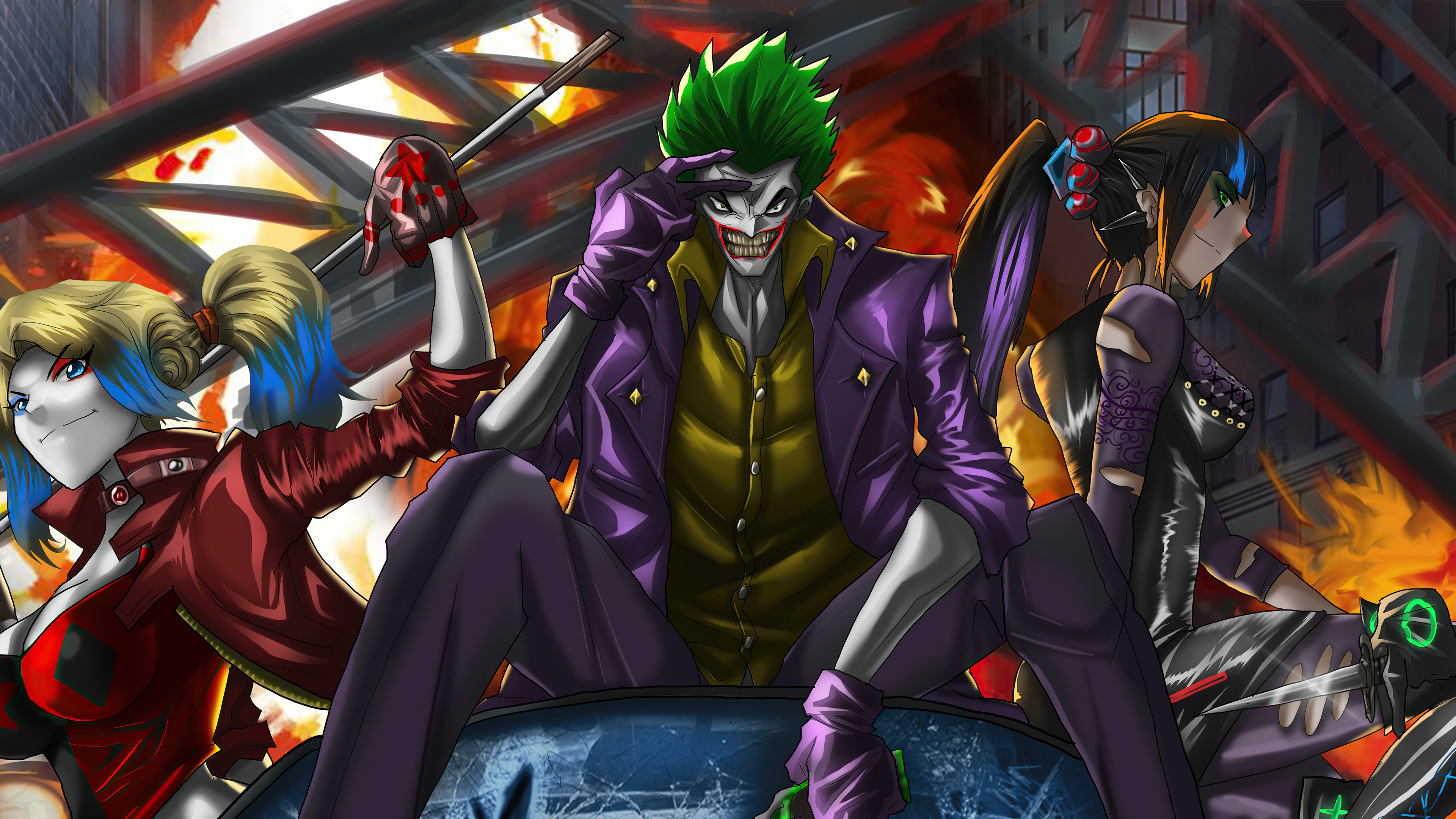 Téléchargez des papiers peints mobile Joker, Bande Dessinées, Harley Quinn, Bandes Dessinées Dc, Coup De Poing (Dc Comics) gratuitement.