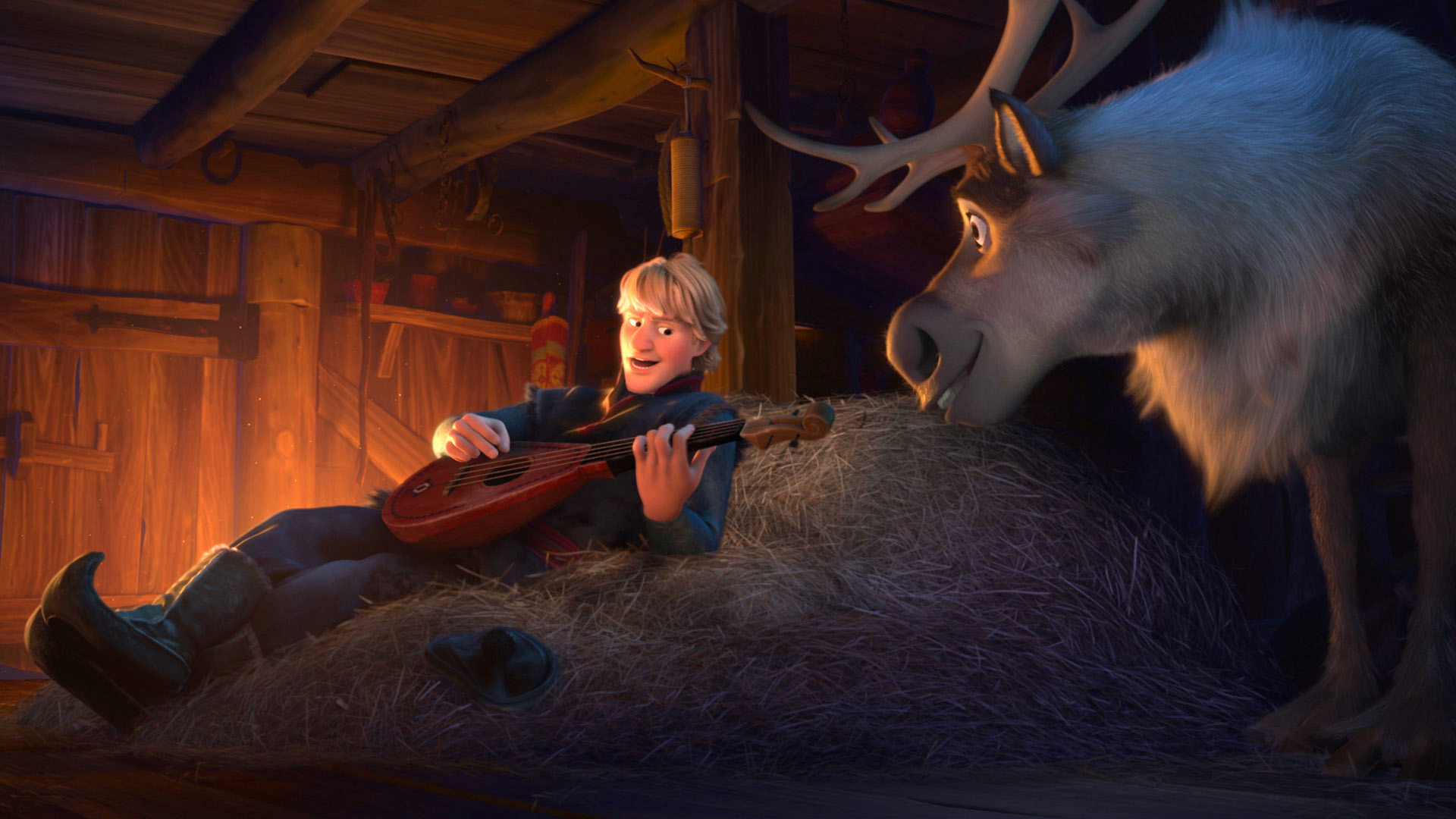 Baixar papel de parede para celular de Filme, Frozen Uma Aventura Congelante, Kristoff (Congelado), Sven (Congelado) gratuito.
