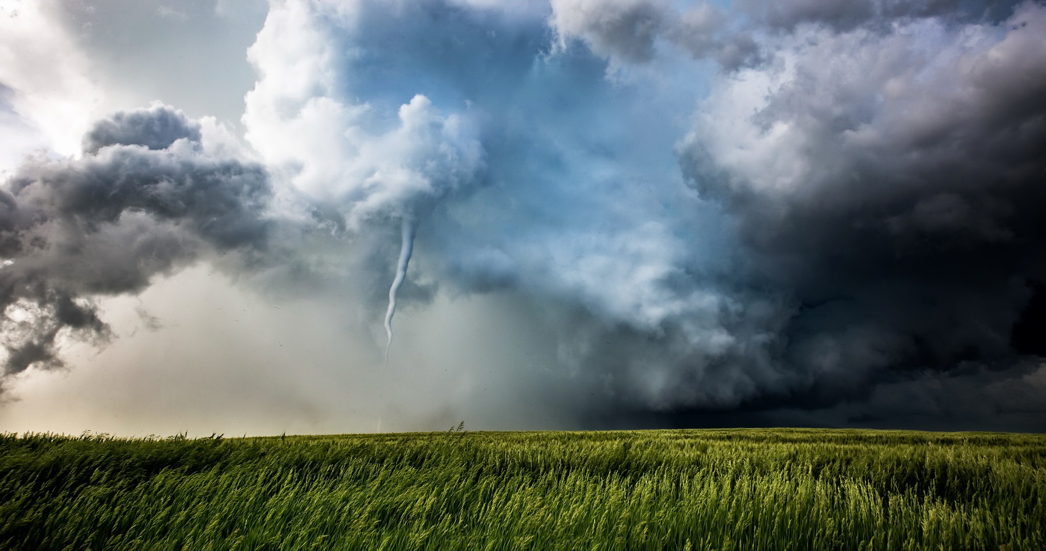 earth, tornado, cloud, field, nature, storm