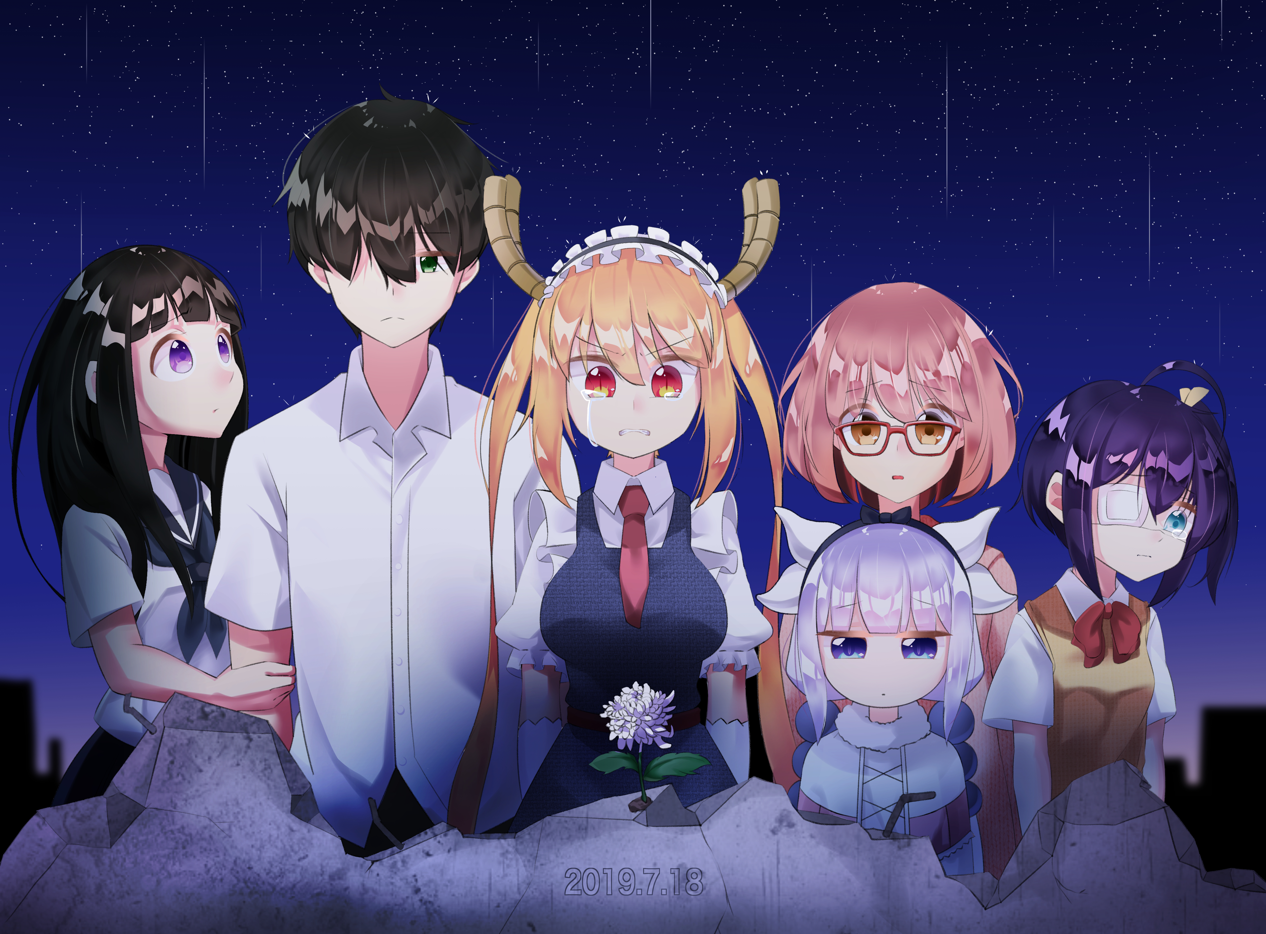 Laden Sie das Crossover, Animes, Eru Chitanda, Hōtarō Oreki, Hyouka, Rikka Takanashi, Chūnibyō Demo Koi Ga Shitai!-Bild kostenlos auf Ihren PC-Desktop herunter