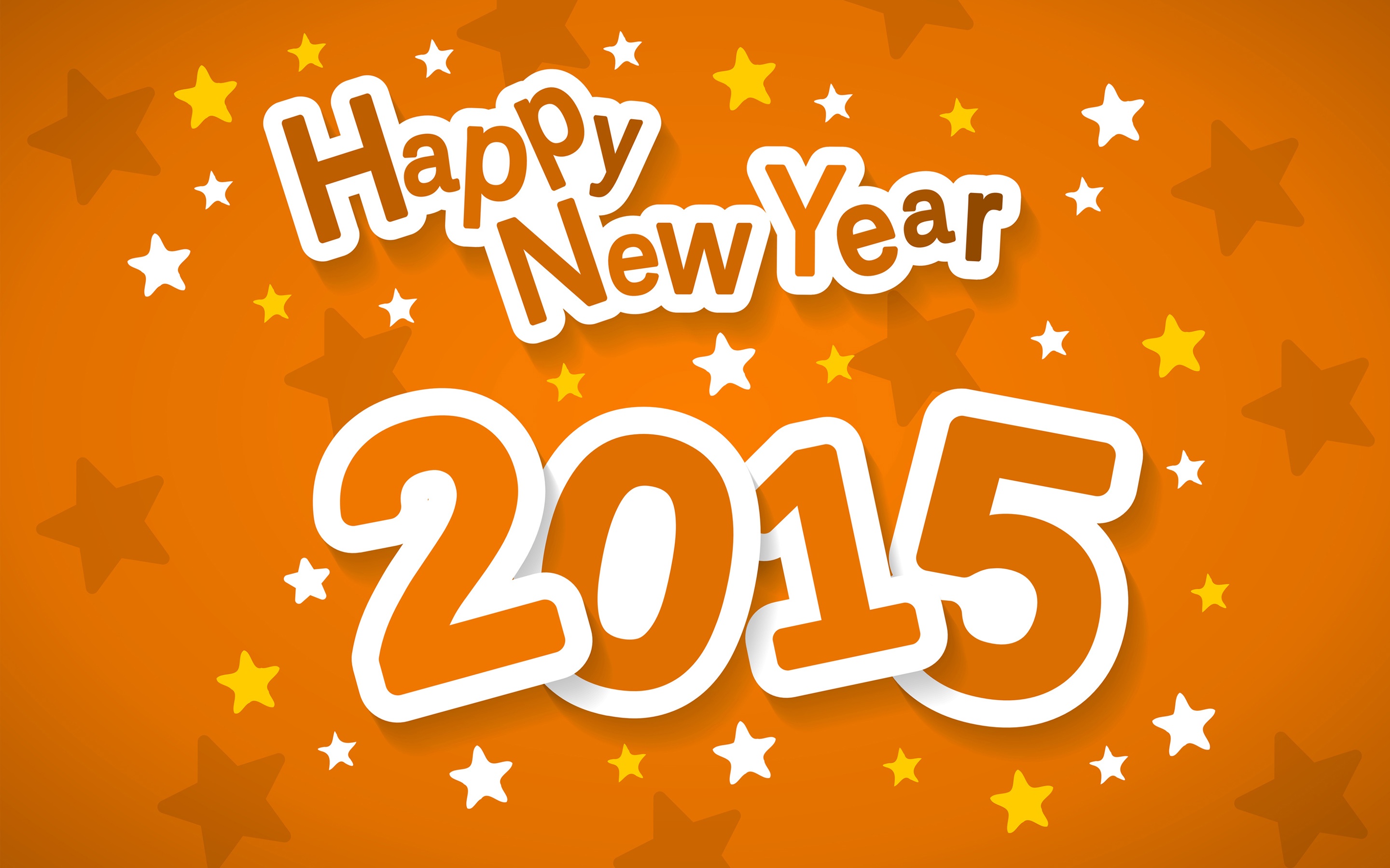Free download wallpaper Stars, New Year, Holiday, Star, Celebration, Party, Orange (Color), New Year 2015 on your PC desktop