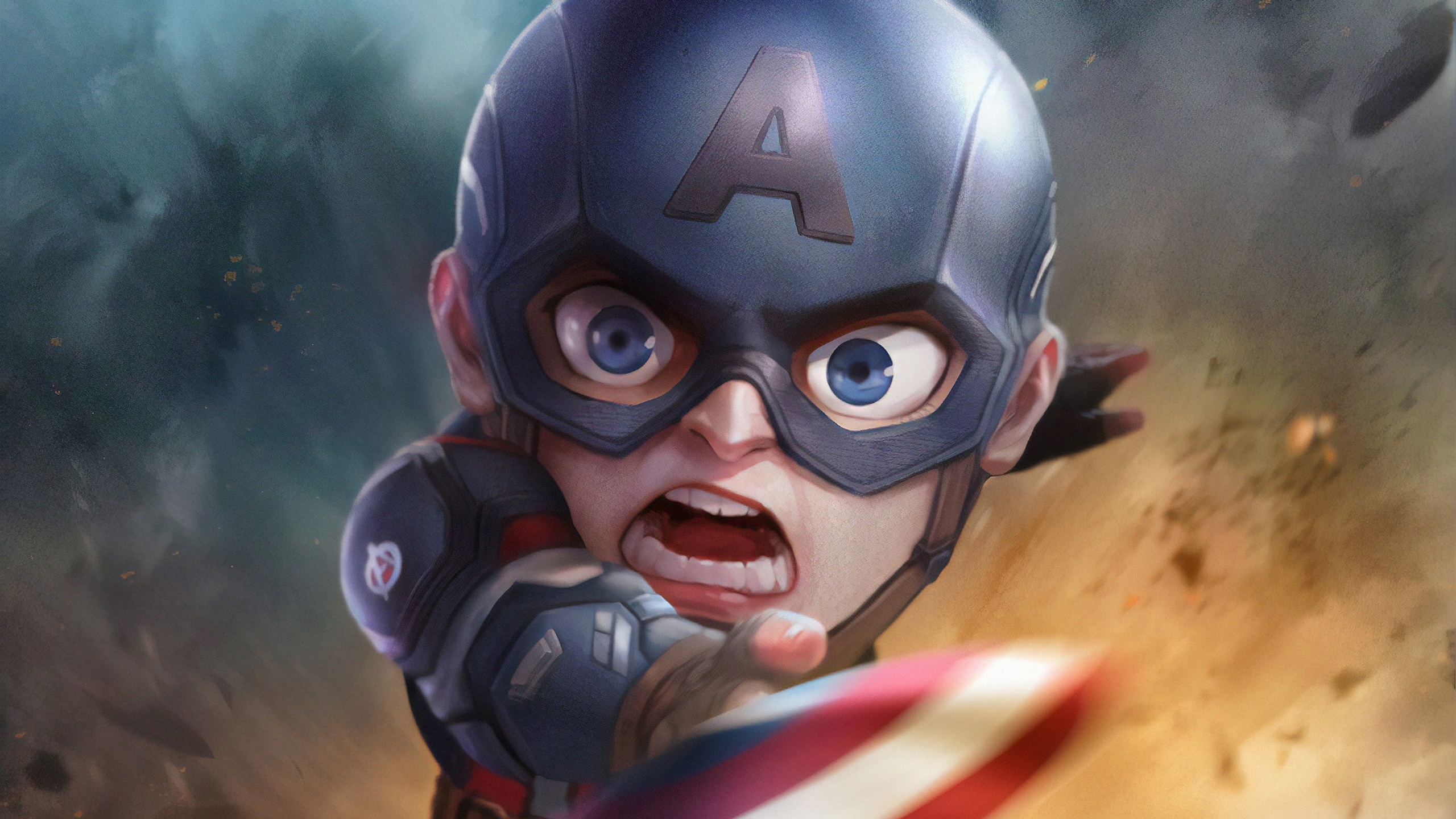 Free download wallpaper Captain America, Comics, Chibi on your PC desktop
