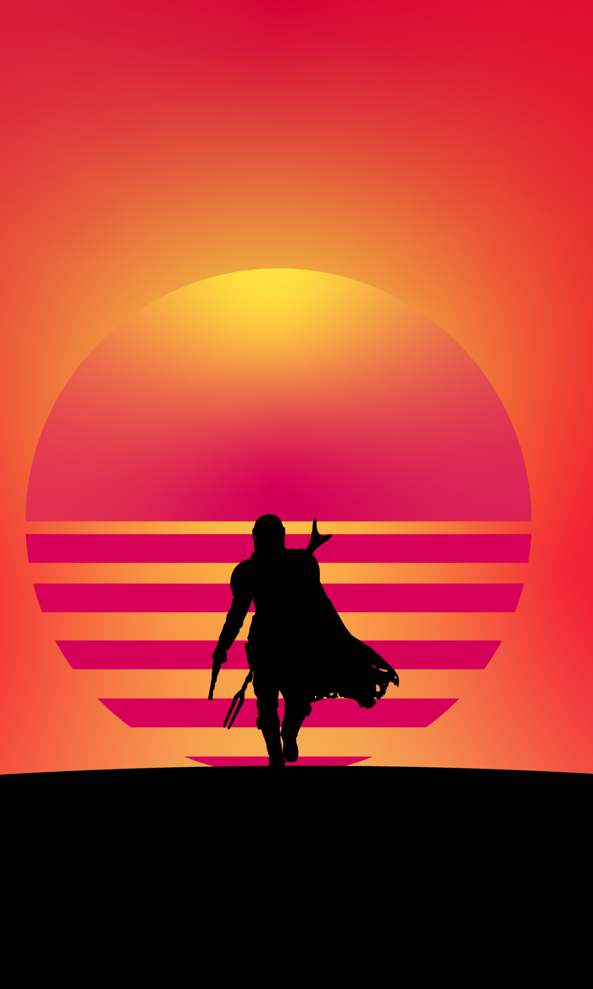 Handy-Wallpaper Minimalistisch, Fernsehserien, Krieg Der Sterne, The Mandalorian, Der Mandalorianer (Charakter) kostenlos herunterladen.