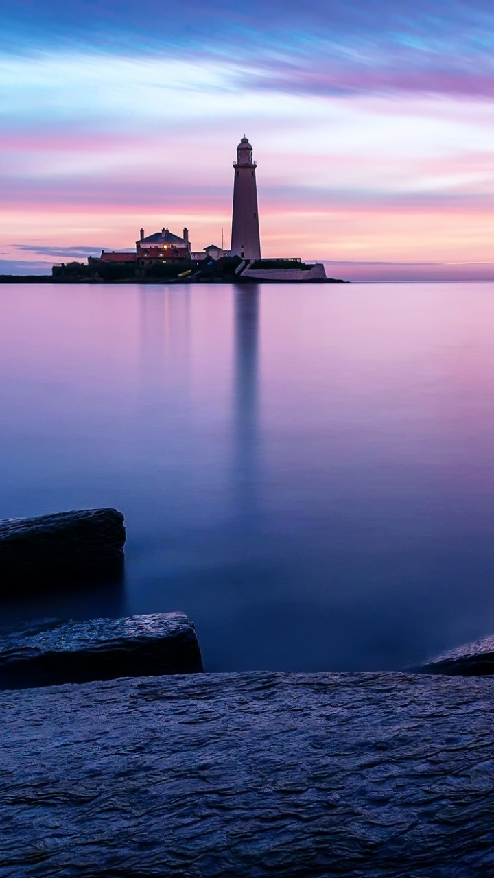 Download mobile wallpaper Sea, Lighthouse, Man Made for free.