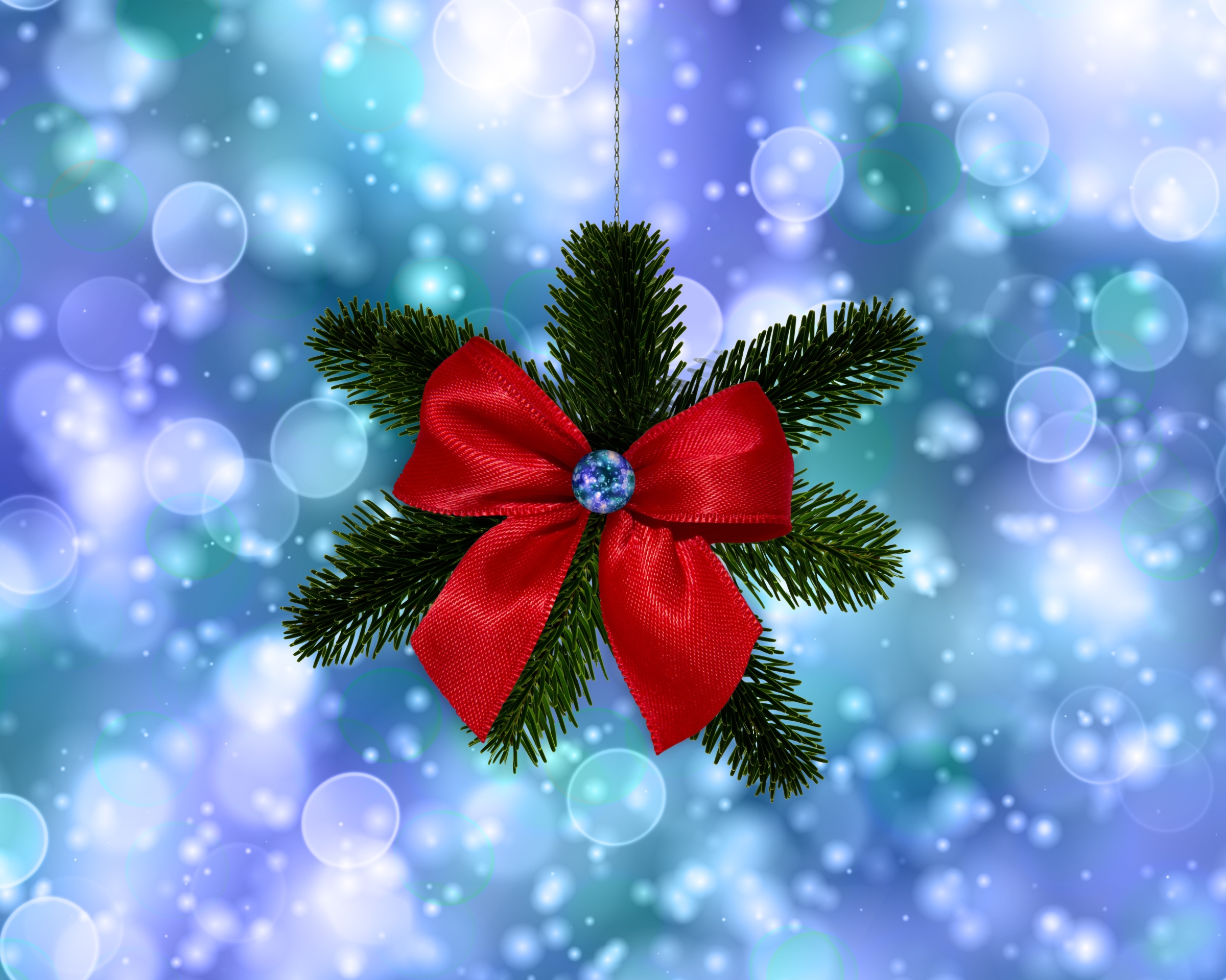 Free download wallpaper Christmas, Holiday, Decoration, Bokeh on your PC desktop