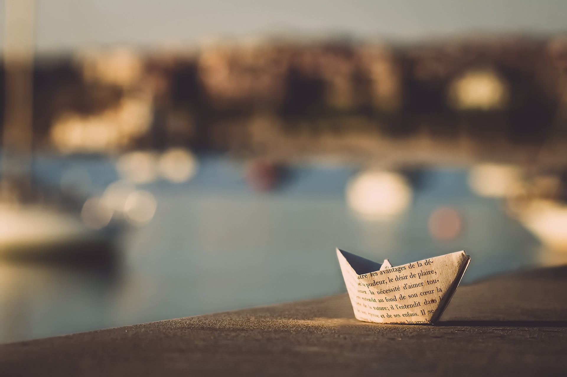 man made, origami, depth of field, paper boat