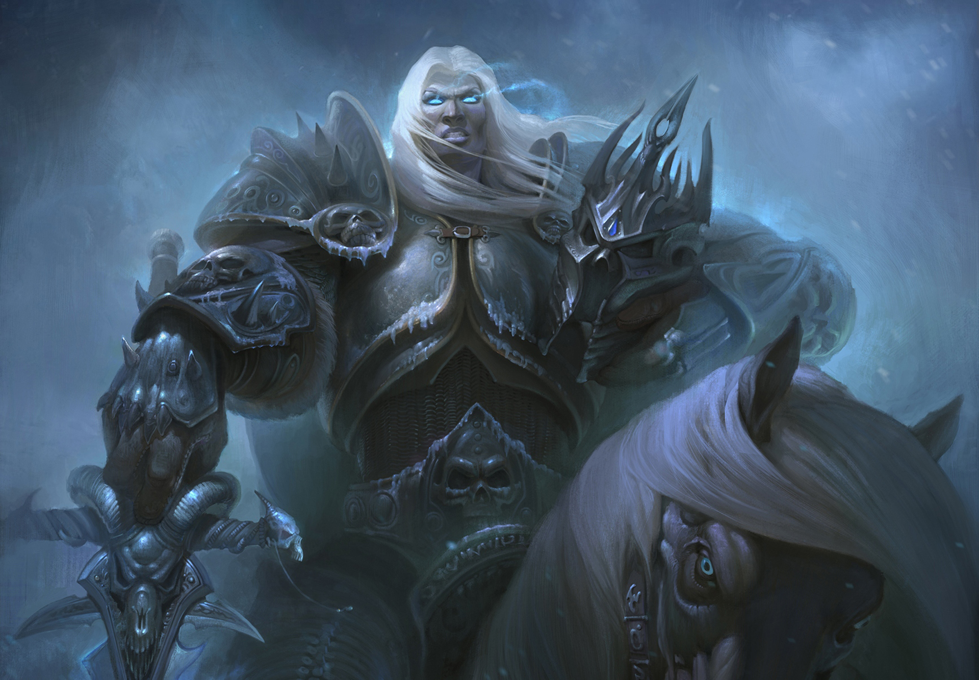 Download mobile wallpaper Warcraft, Warrior, Armor, Video Game, World Of Warcraft, White Hair for free.