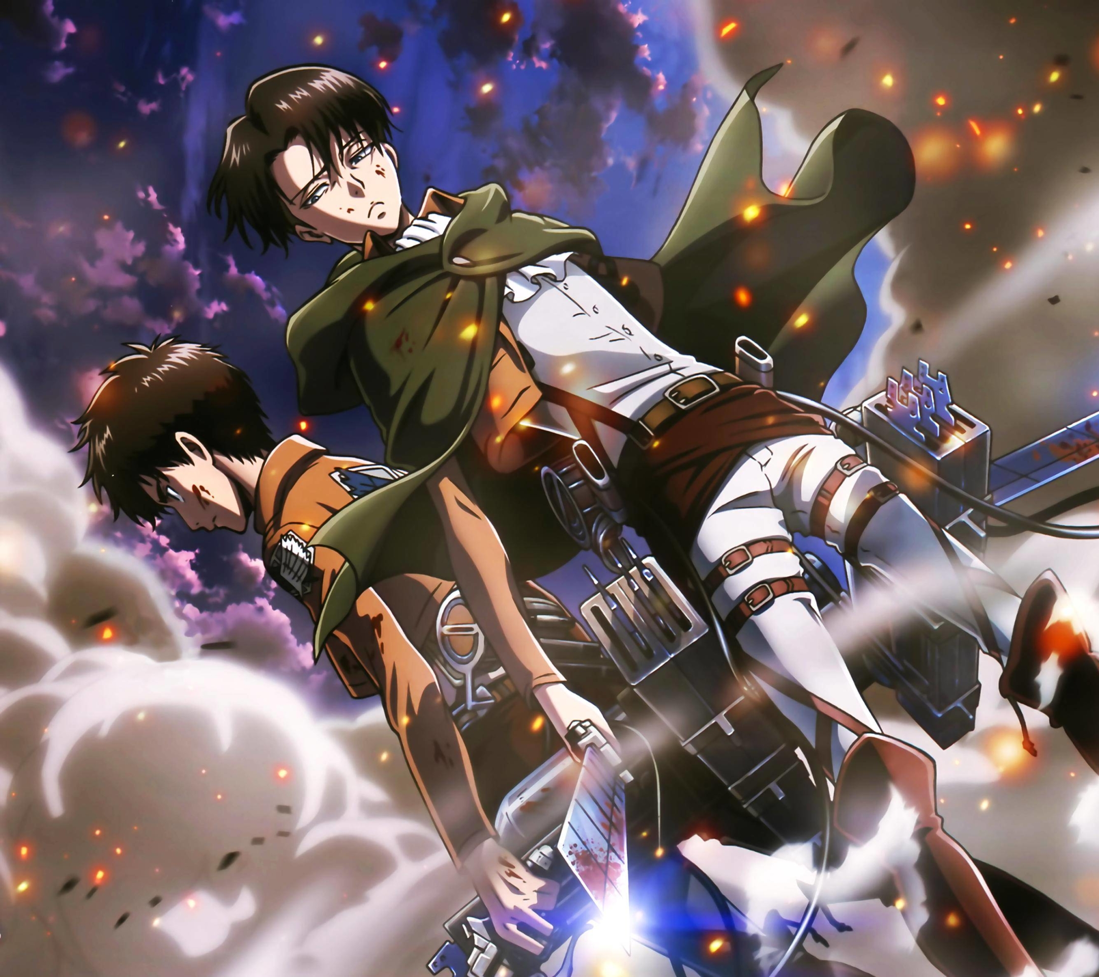 Baixe gratuitamente a imagem Anime, Eren Yeager, Ataque Dos Titãs, Levi Ackerman na área de trabalho do seu PC