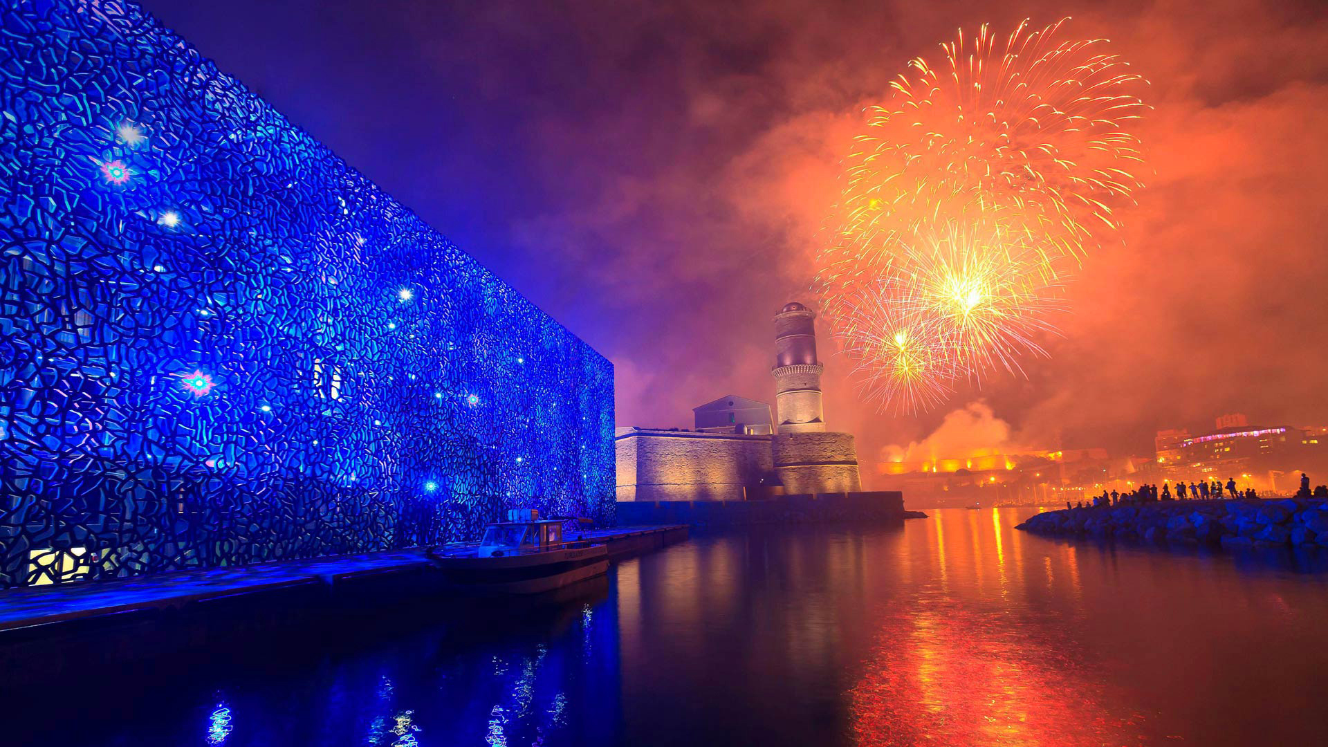 Descarga gratuita de fondo de pantalla para móvil de Noche, Fuegos Artificiales, Fotografía.