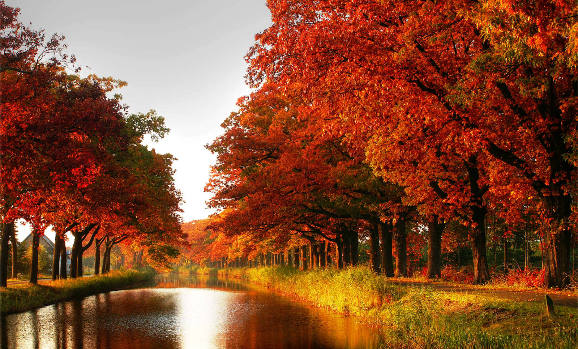 Free download wallpaper Fall, Earth, Path, River on your PC desktop