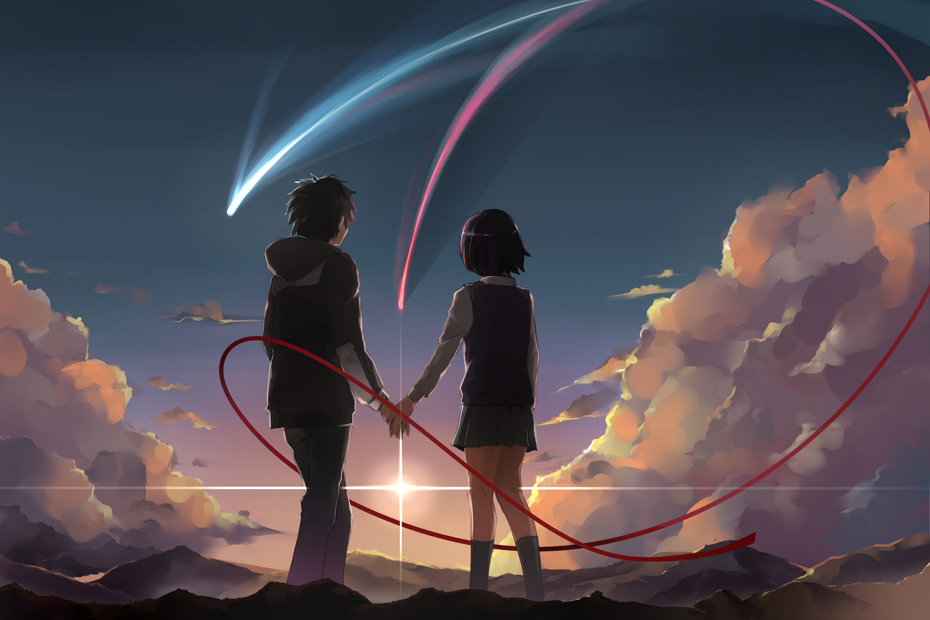 Free download wallpaper Anime, Your Name, Mitsuha Miyamizu, Taki Tachibana on your PC desktop