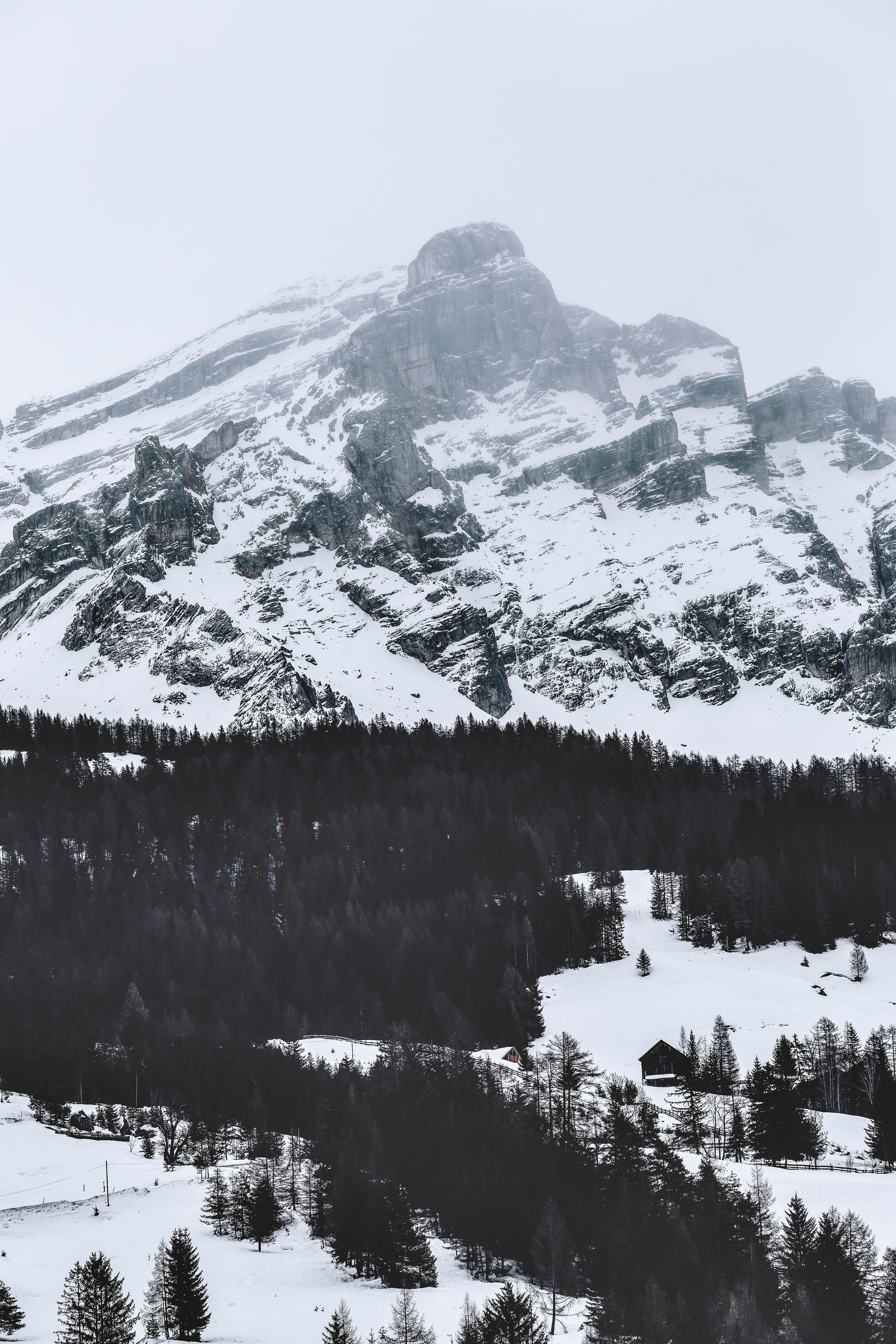 Handy-Wallpaper Natur, Schnee, Berg, Winter, Landschaft kostenlos herunterladen.