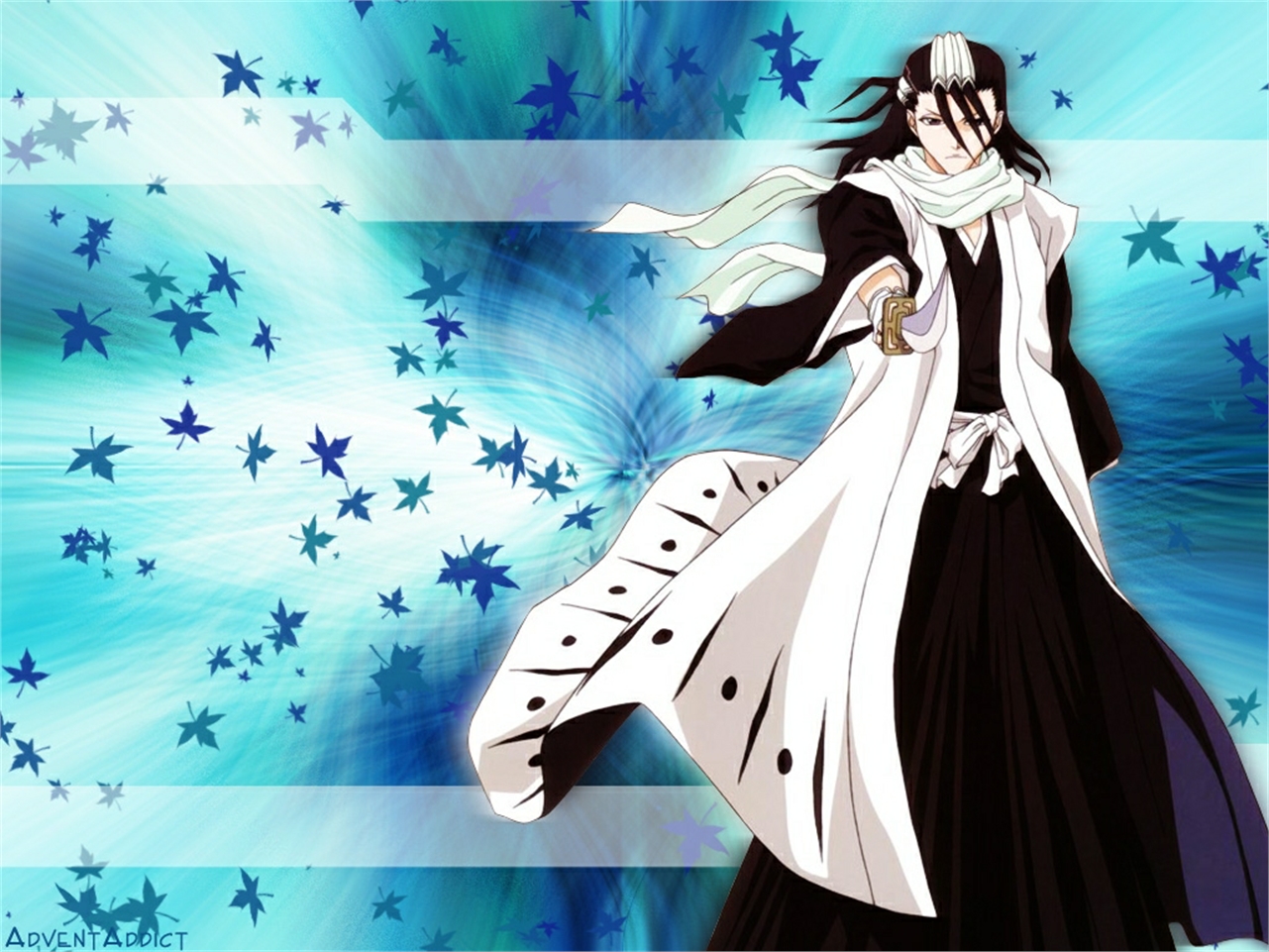 Handy-Wallpaper Bleach, Animes, Byakuya Kuchiki kostenlos herunterladen.