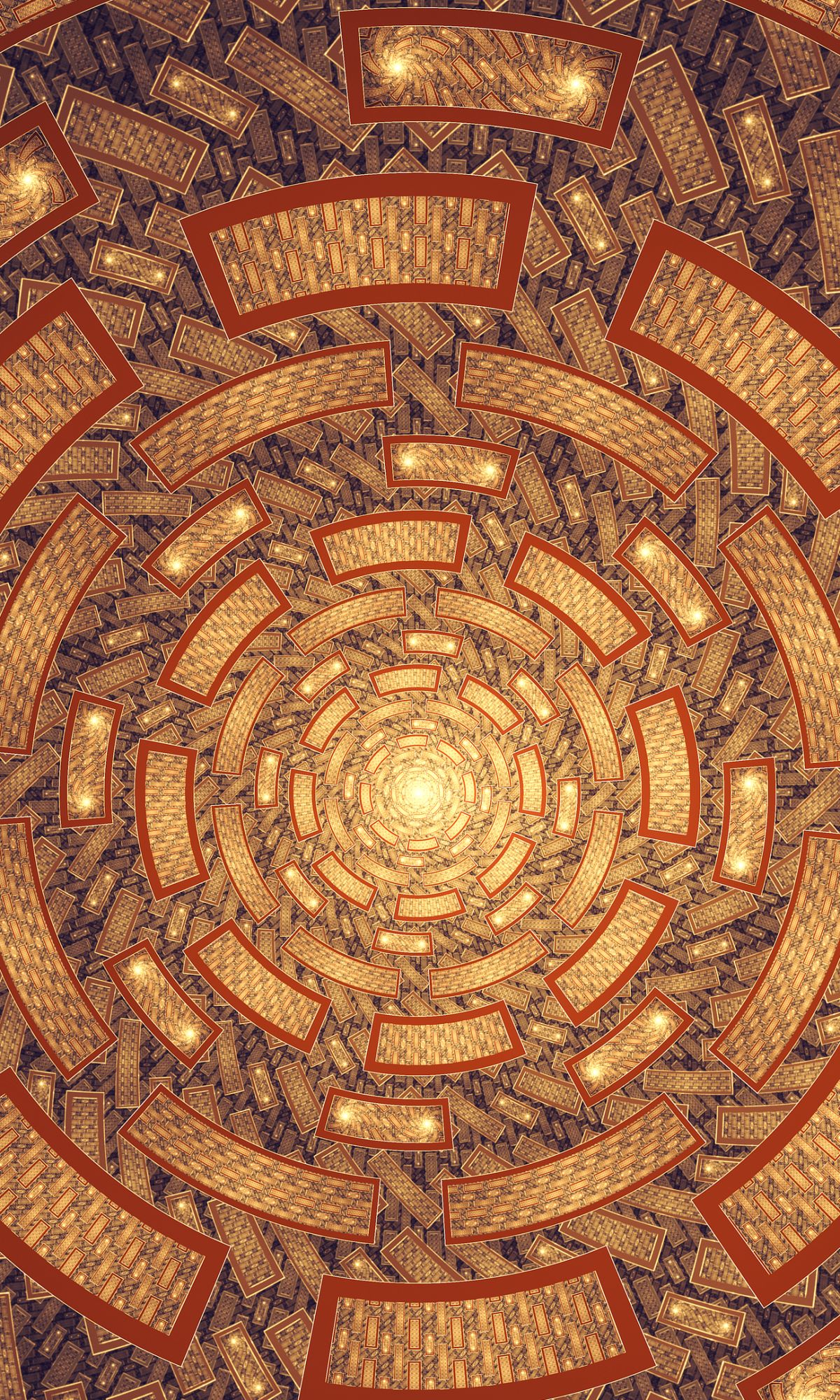 Download mobile wallpaper Abstract, Fractal, Tunnel for free.