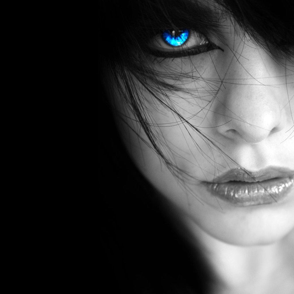 1241826 descargar fondo de pantalla mujeres, misterioso, gótico, ojos azules, oscuro: protectores de pantalla e imágenes gratis