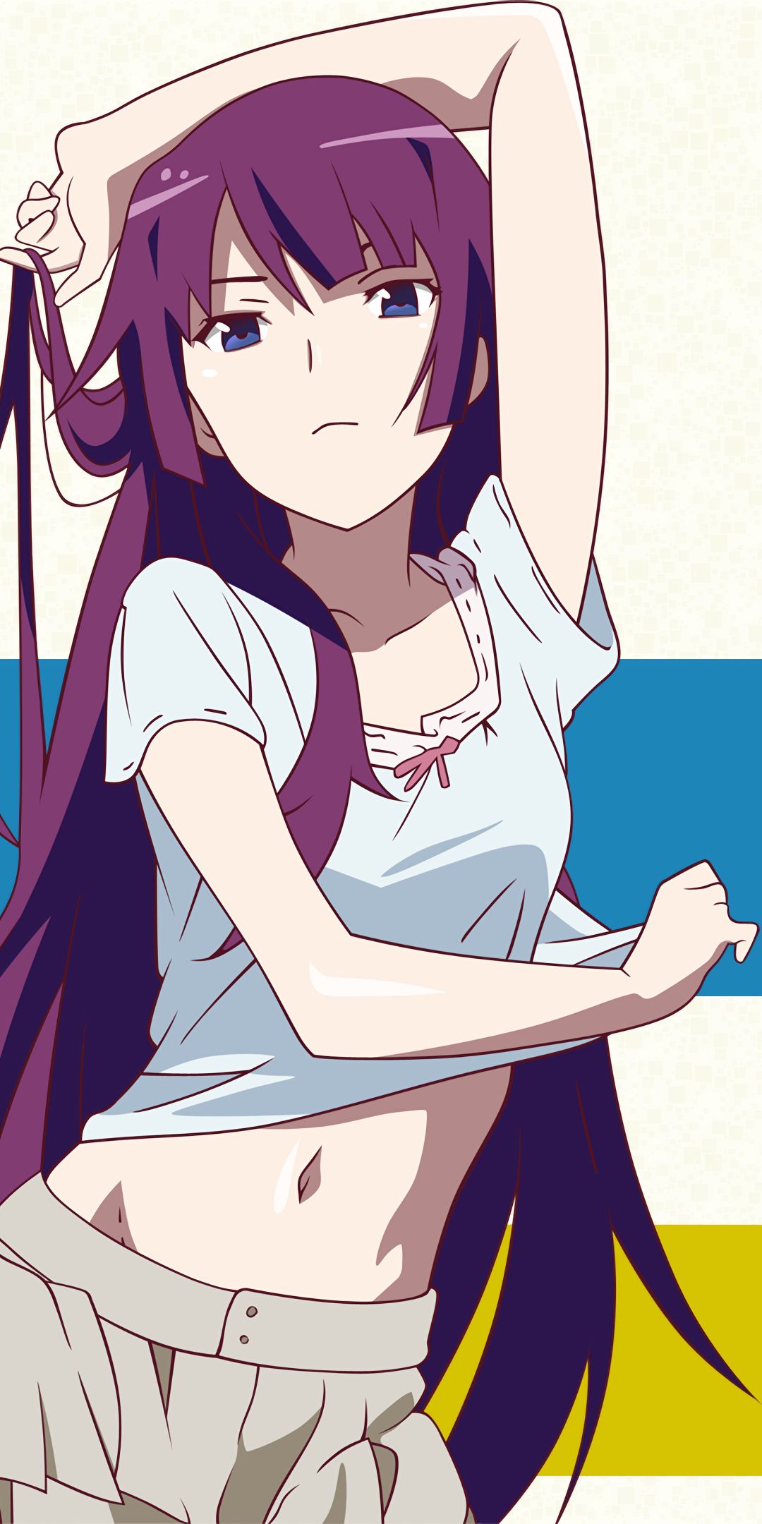 Handy-Wallpaper Animes, Monogatari (Serie), Hitagi Senjogahara kostenlos herunterladen.