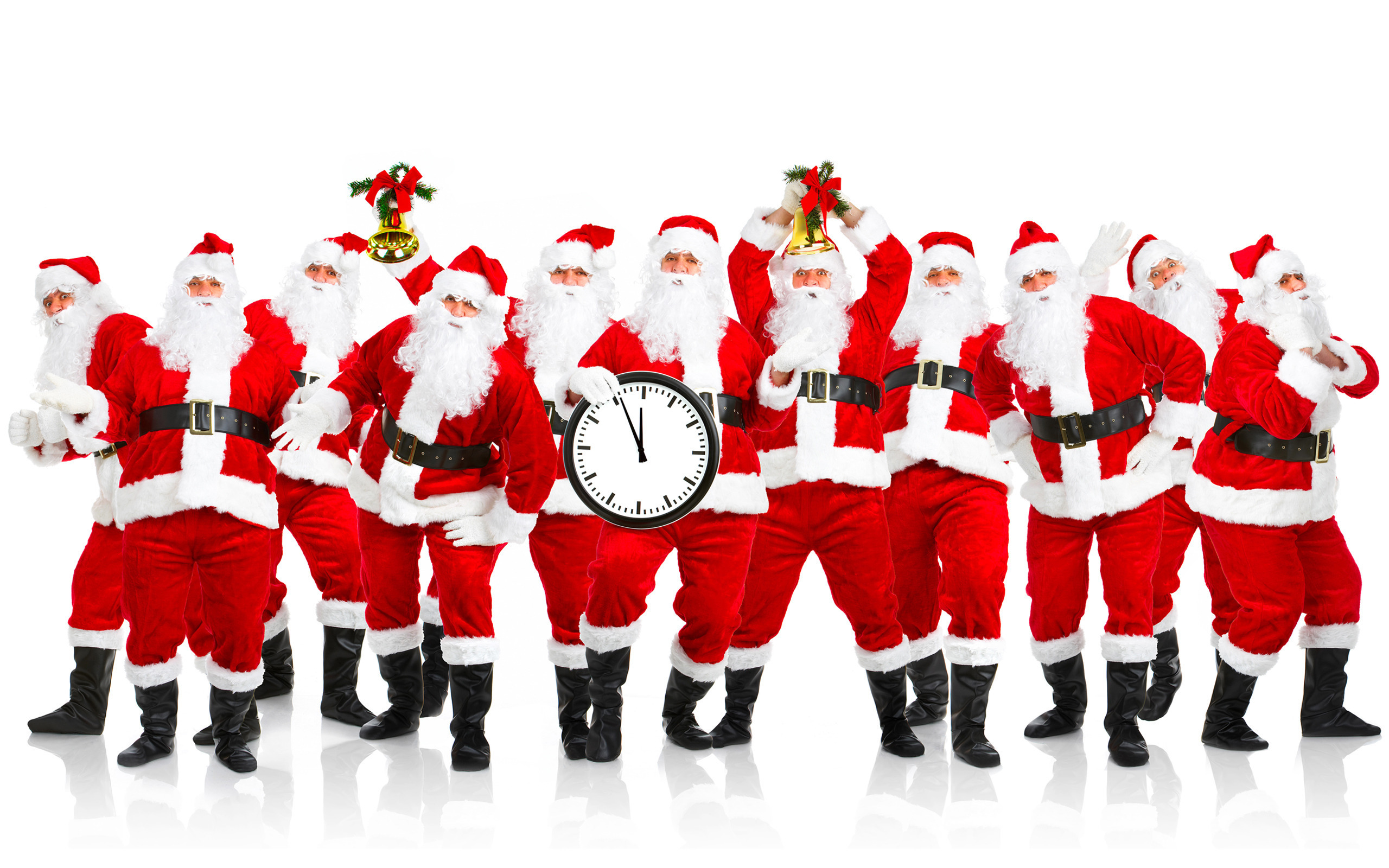 Téléchargez des papiers peints mobile Fêtes, Nouvelle Année, Père Noël, Personnes, Noël gratuitement.