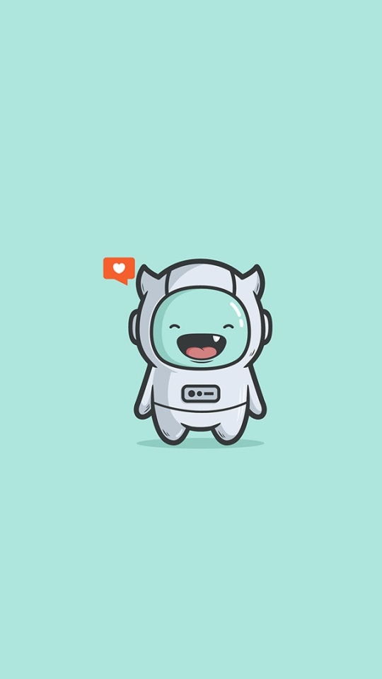 Download mobile wallpaper Love, Minimalism, Robot, Artistic, Astronaut for free.