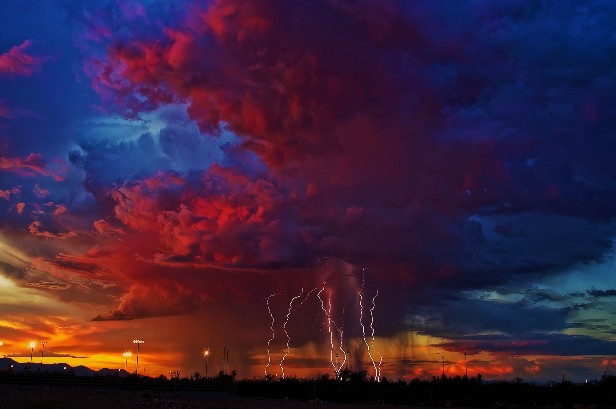 Free download wallpaper Sky, Lightning, Storm, Cloud, Photography on your PC desktop