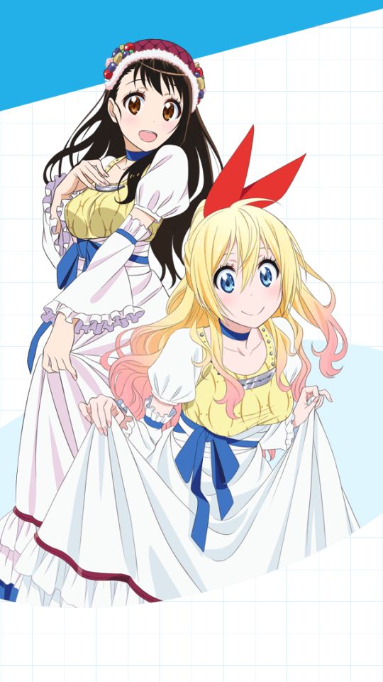 Handy-Wallpaper Animes, Chitoge Kirisaki, Kosaki Onodera, Nisekoi kostenlos herunterladen.