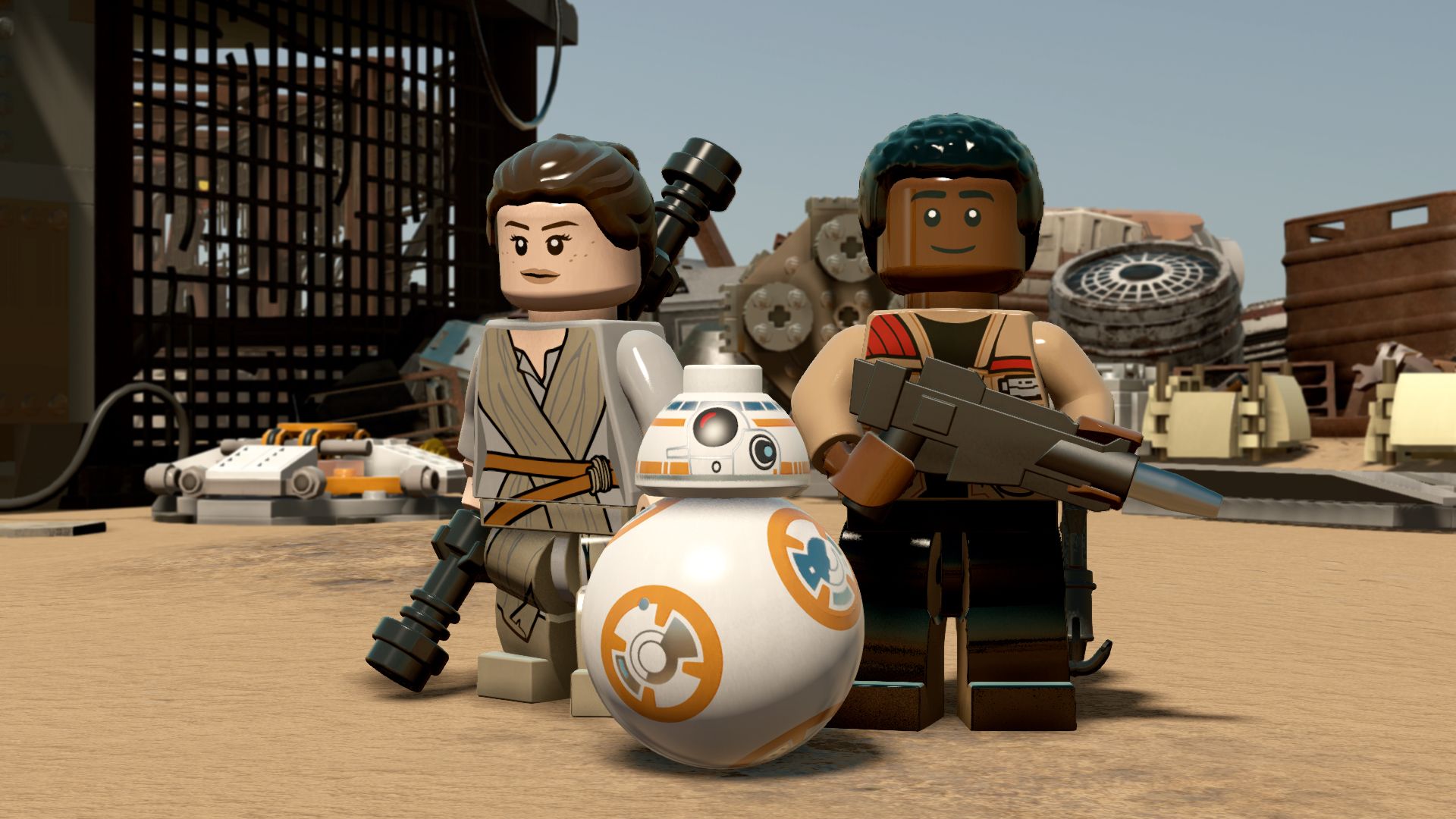 Завантажити шпалери безкоштовно Лего, Відеогра, Фінн (Зоряні Війни), Рей (Зоряні Війни), Вв 8, Lego Star Wars: The Force Awakens картинка на робочий стіл ПК