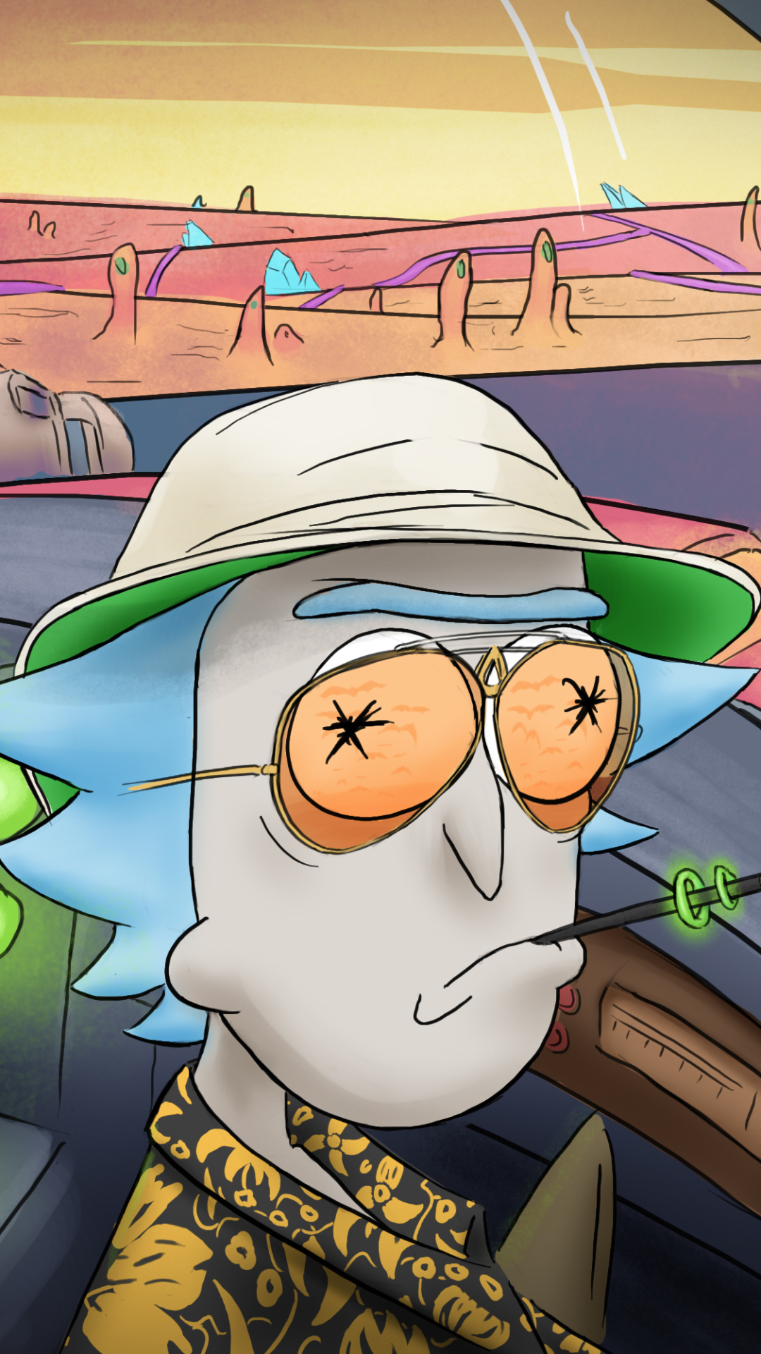 tv show, rick and morty, rick sanchez, fear and loathing in las vegas