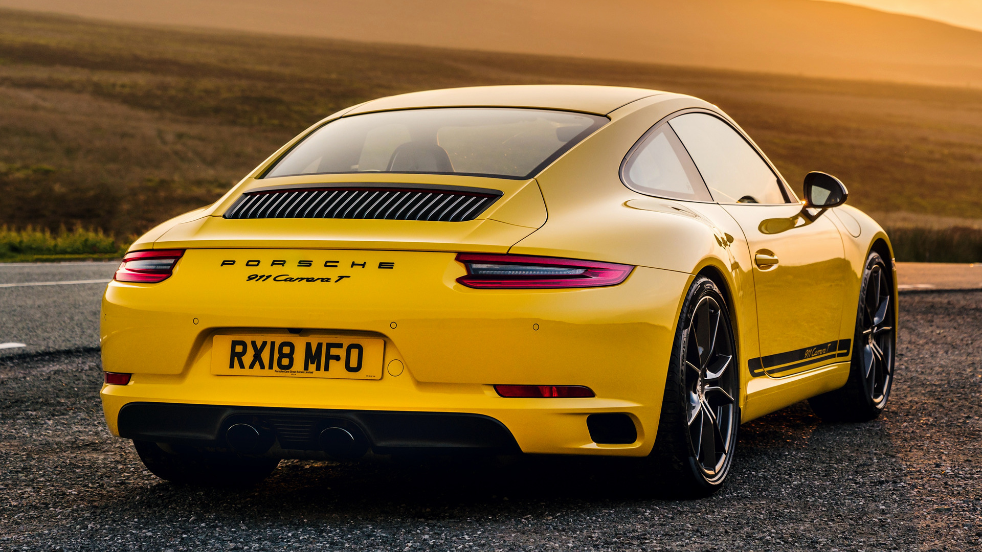 Download mobile wallpaper Porsche, Car, Vehicles, Yellow Car, Porsche 911 Carrera T for free.