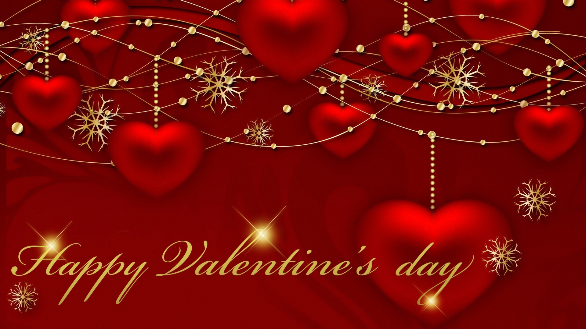 Download mobile wallpaper Valentine's Day, Holiday, Heart, Snowflake, Sparkles, Happy Valentine's Day for free.