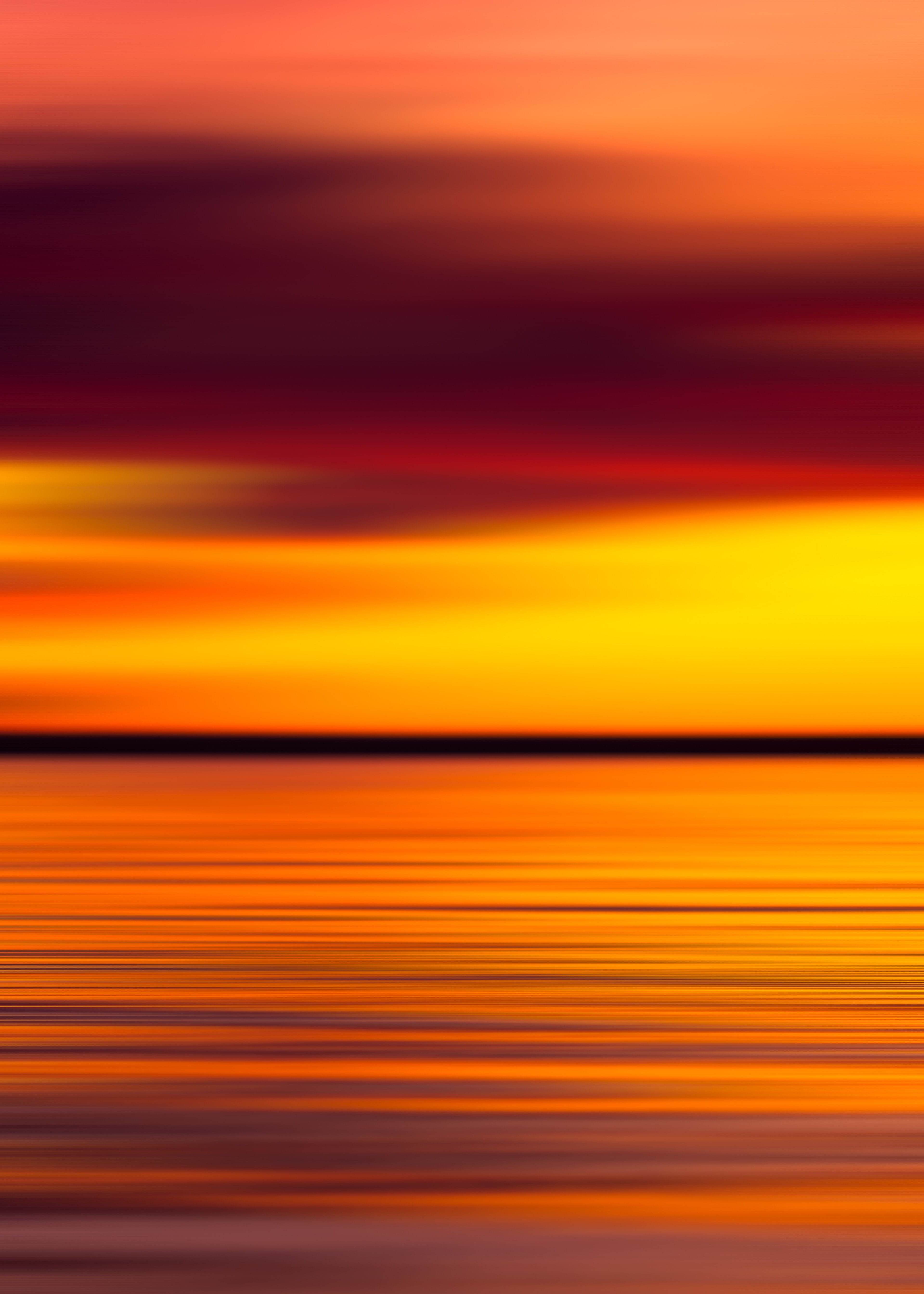 Download mobile wallpaper Smooth, Nature, Blur, Sky, Sunset, Horizon, Water for free.