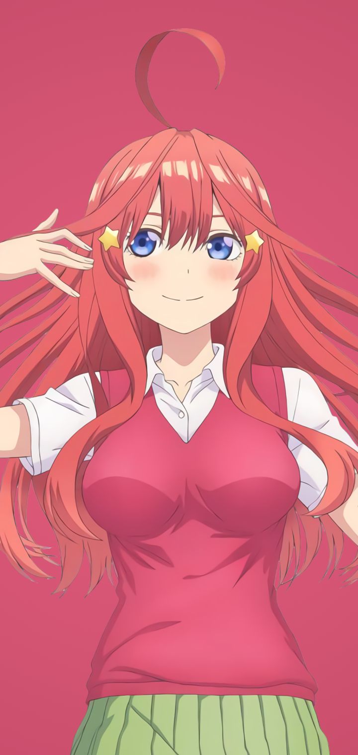 Download mobile wallpaper Anime, Blue Eyes, Pink Hair, Long Hair, Itsuki Nakano, The Quintessential Quintuplets, 5 Toubun No Hanayome for free.
