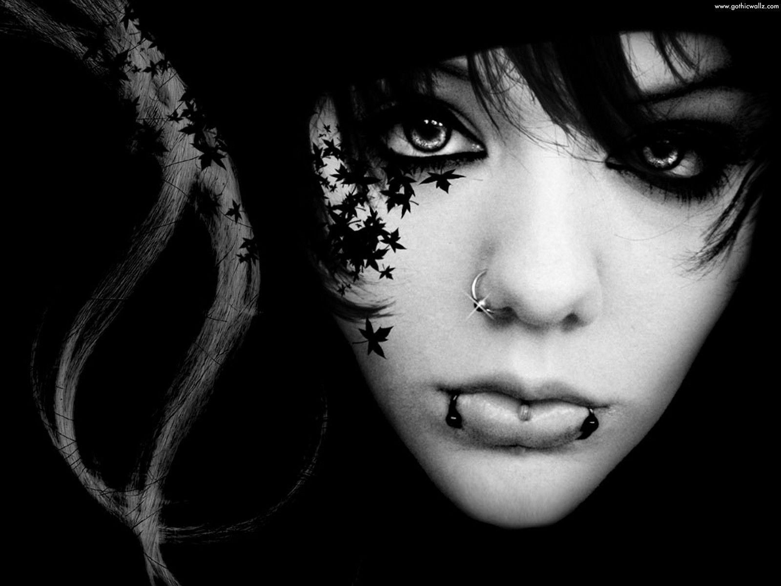 Download mobile wallpaper Gothic, Face, Dark for free.