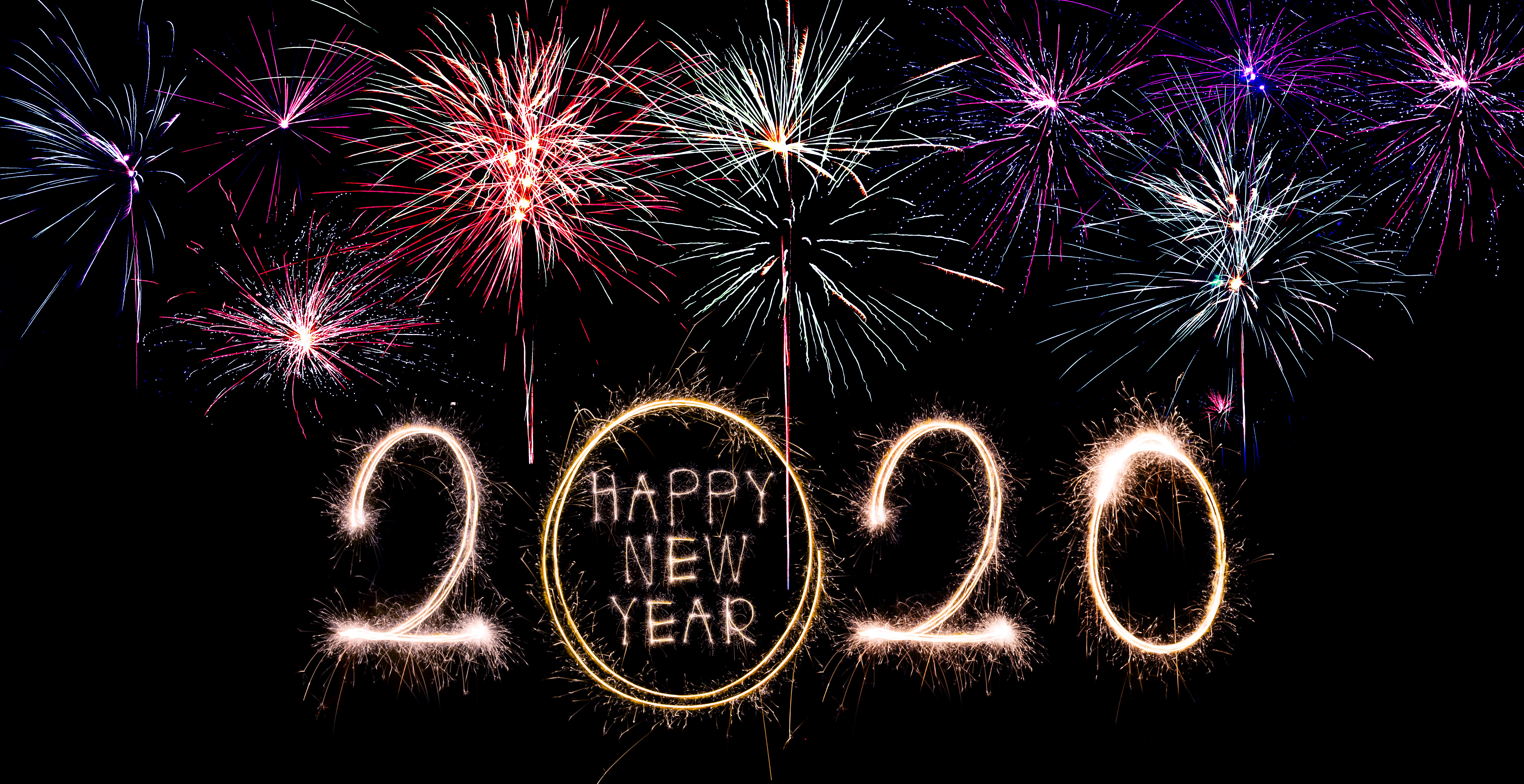 969092画像をダウンロード新年, ホリデー, 2020年新年, 花火, あけましておめでとう-壁紙とスクリーンセーバーを無料で