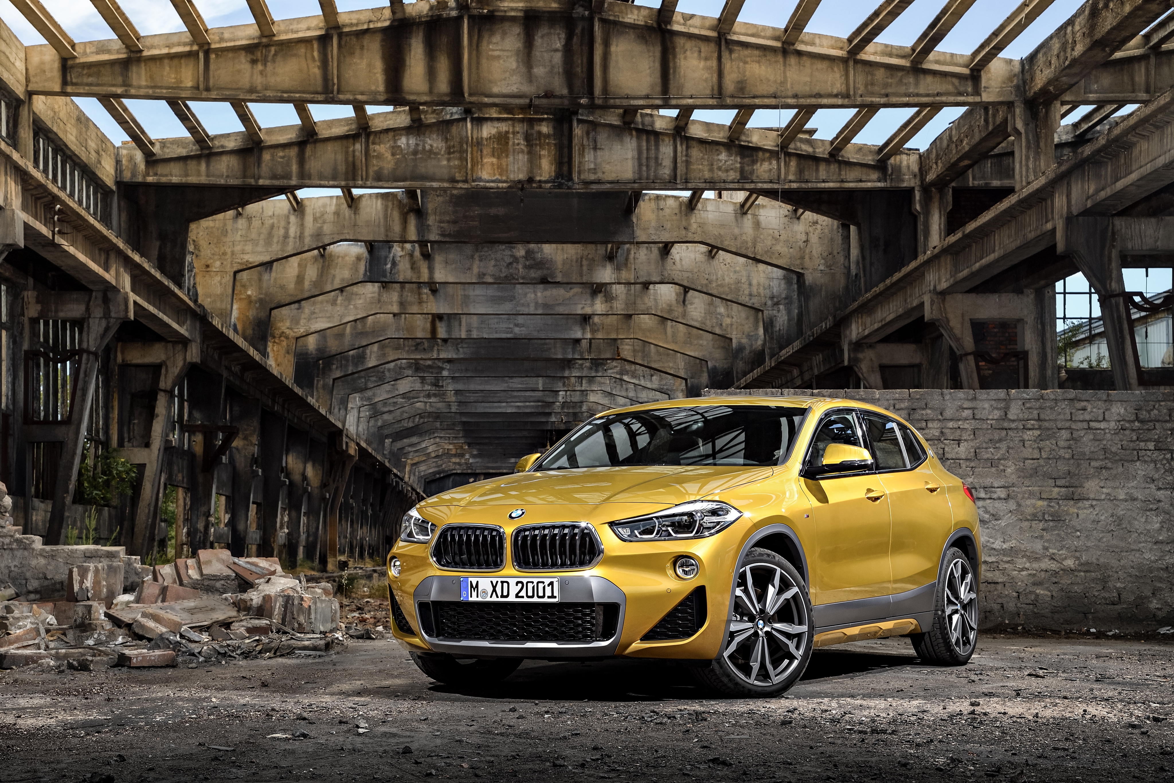 Download mobile wallpaper Bmw, Car, Suv, Vehicles, Yellow Car, Bmw X2 for free.